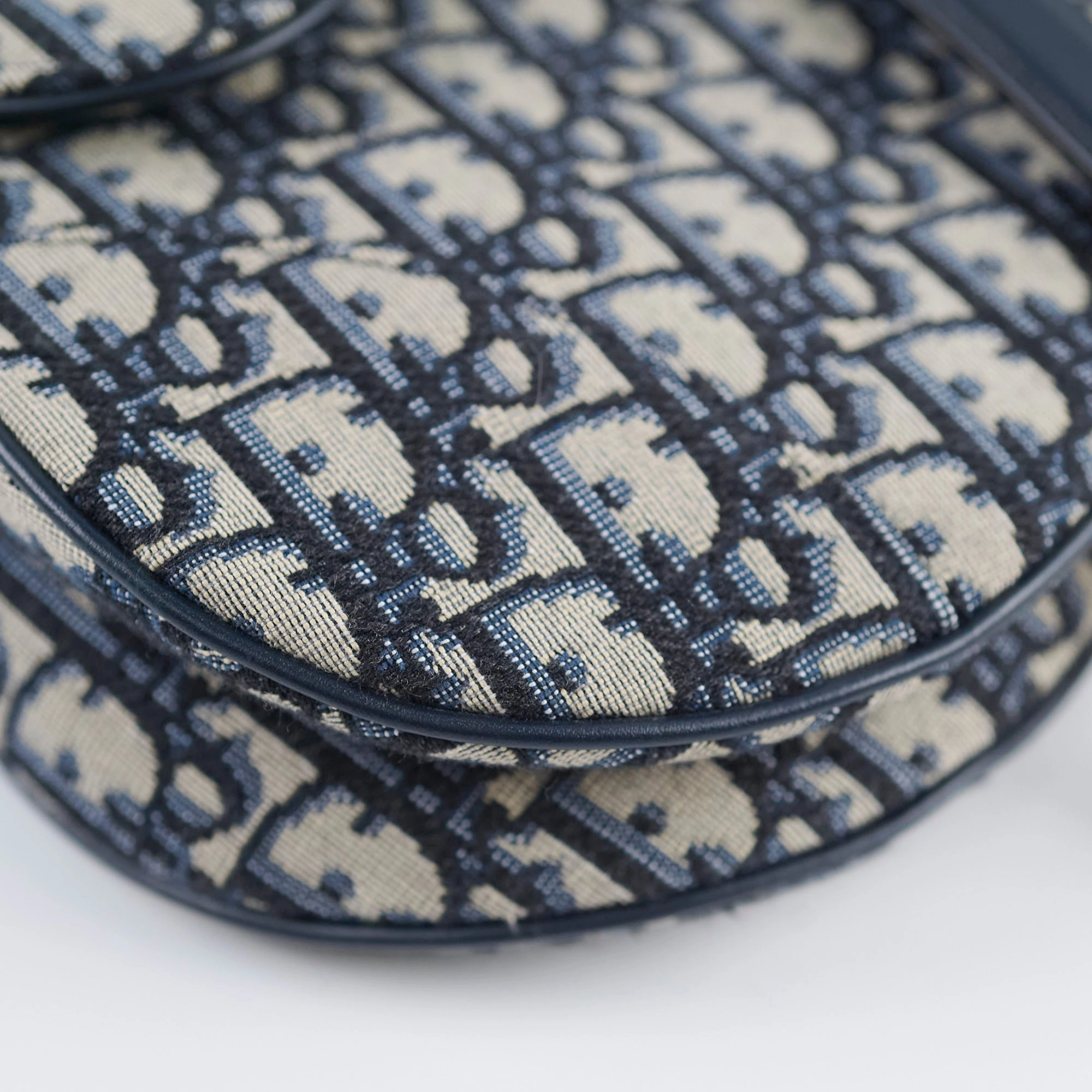 Christian Dior Oblique Saddle Bag Navy