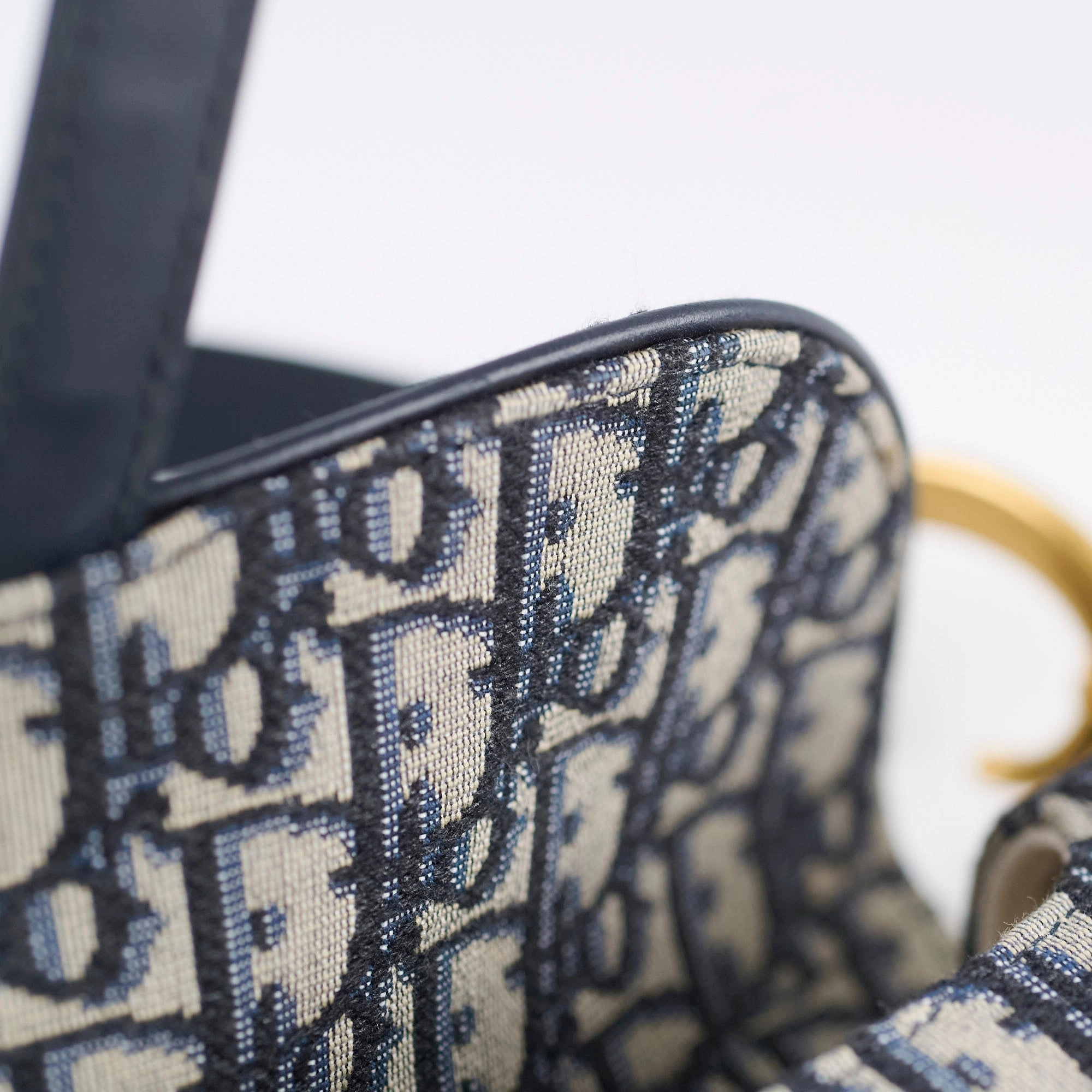 Christian Dior Oblique Saddle Bag Navy