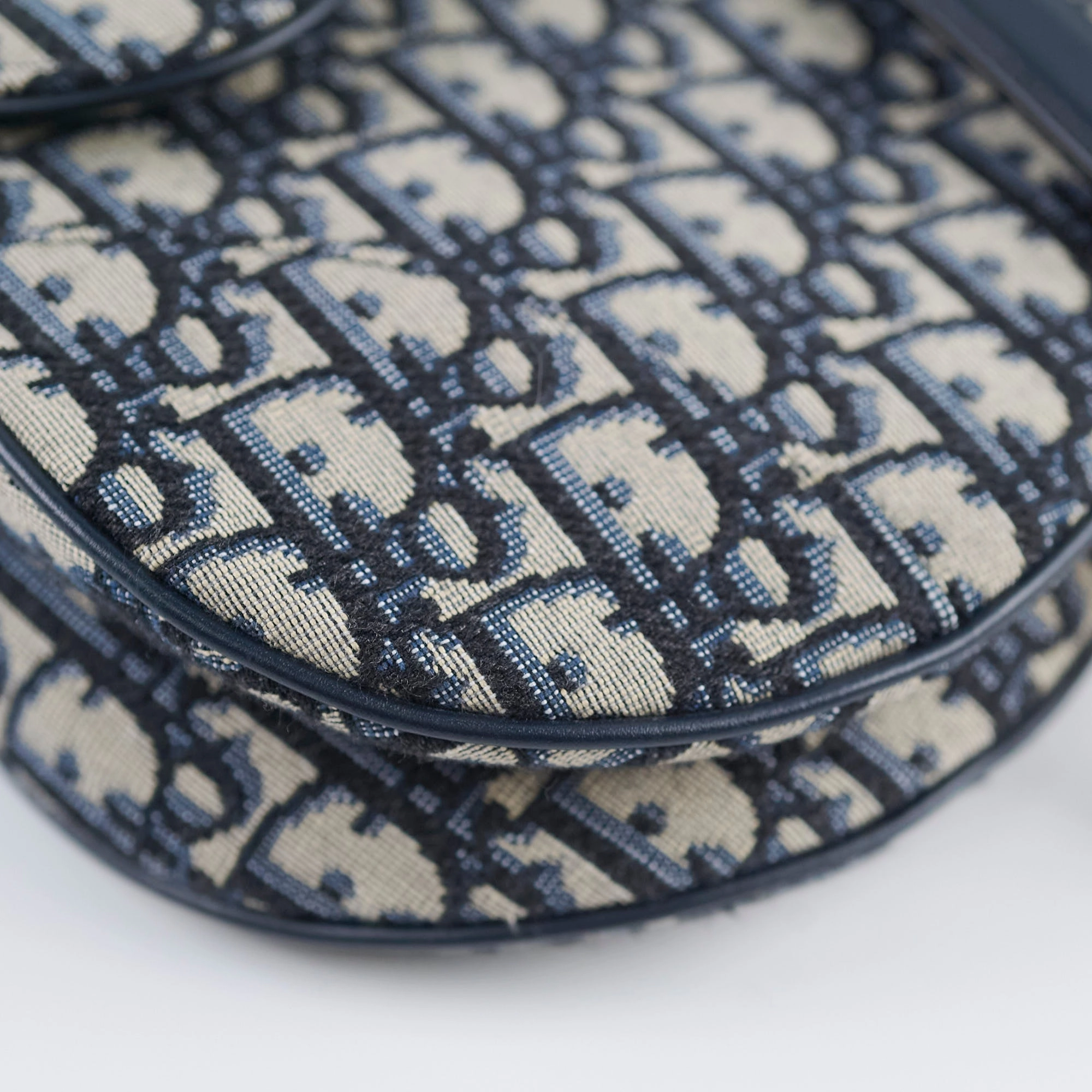 Christian Dior Oblique Saddle Bag Navy