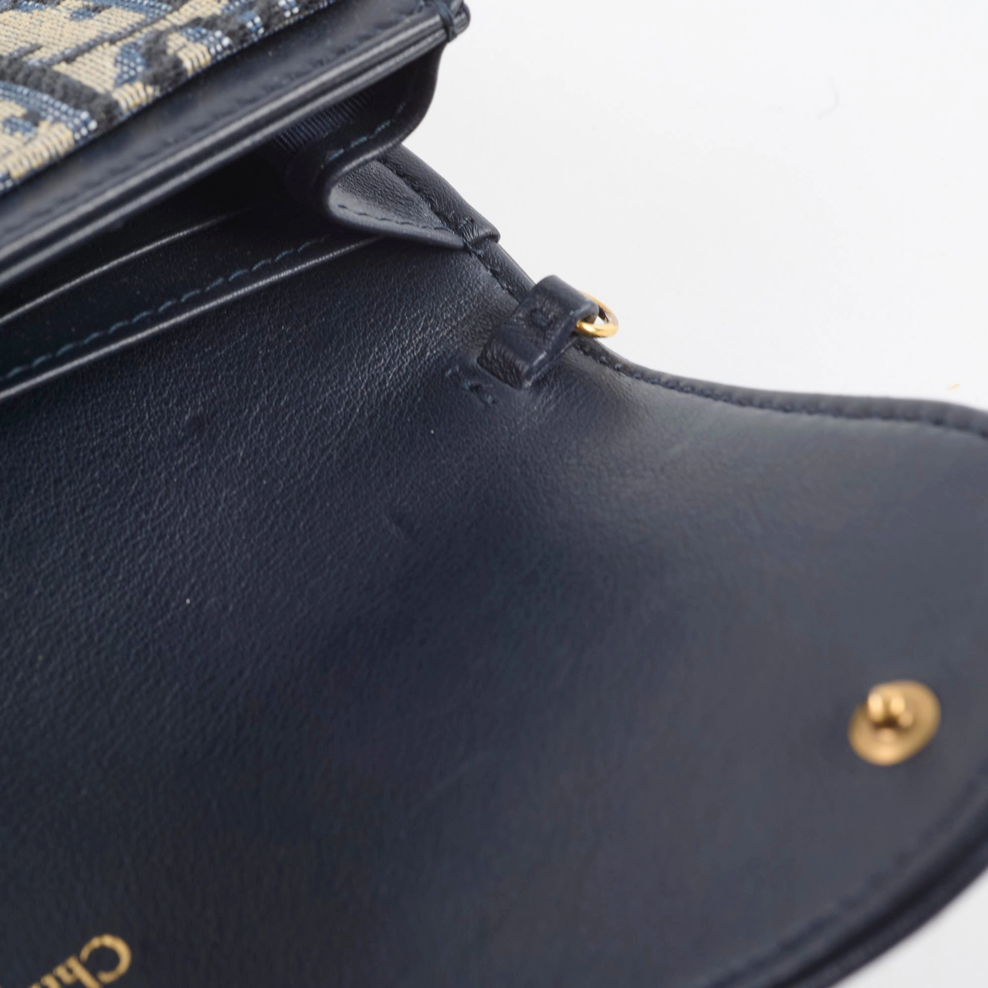 Christian Dior Oblique Saddle Wallet on Chain WOC