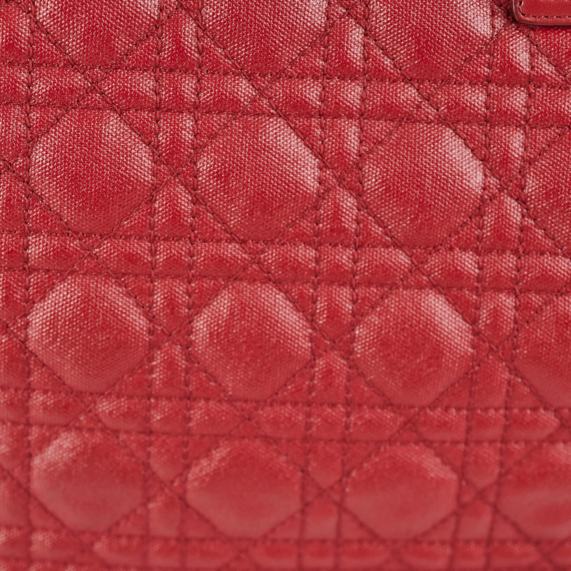 Christian Dior Panarea Cannage Red Tote