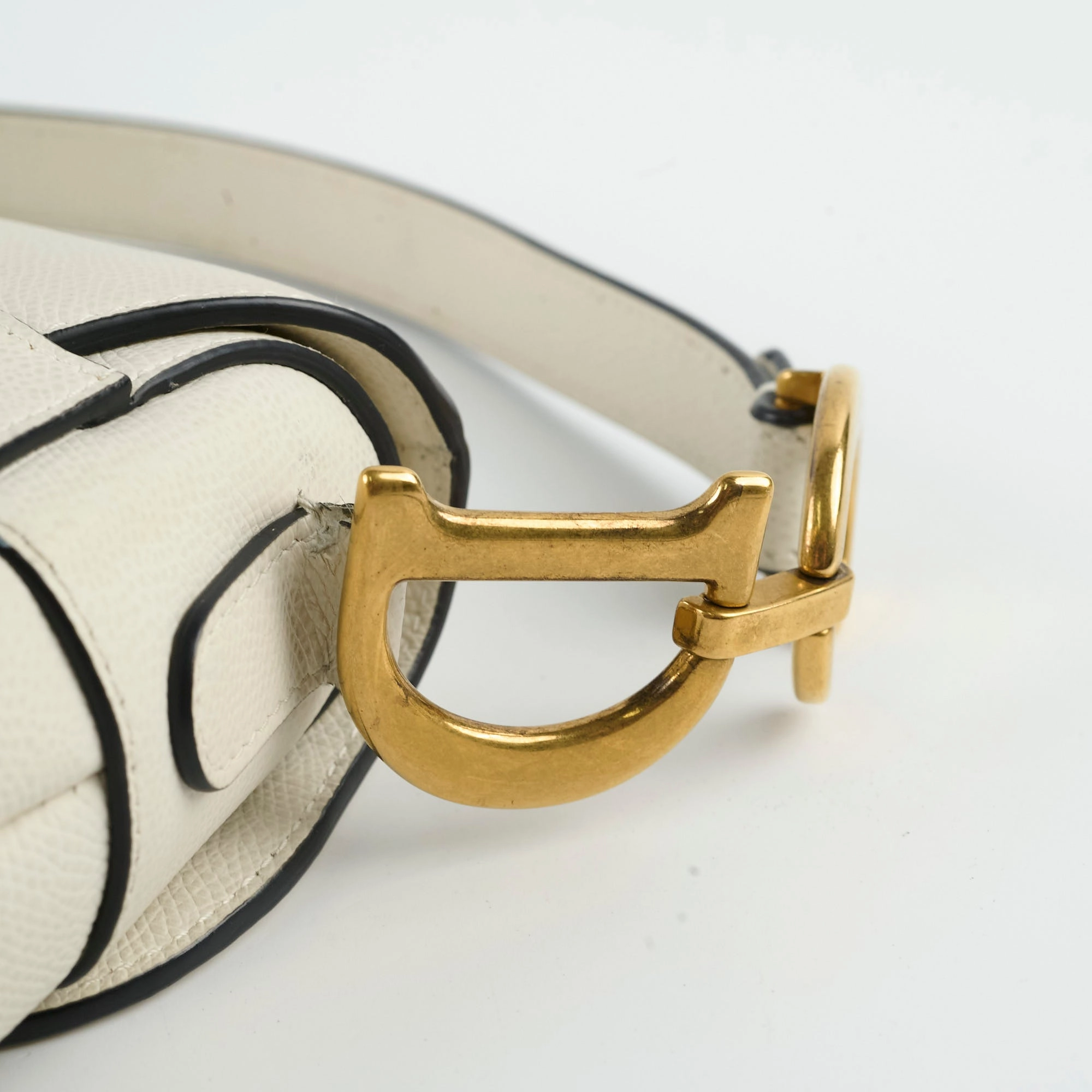 Christian Dior Saddle Bag Ivory