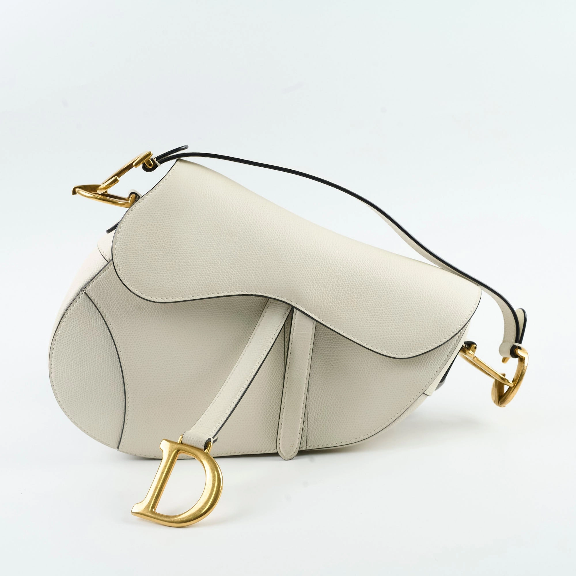 Christian Dior Saddle Bag Ivory