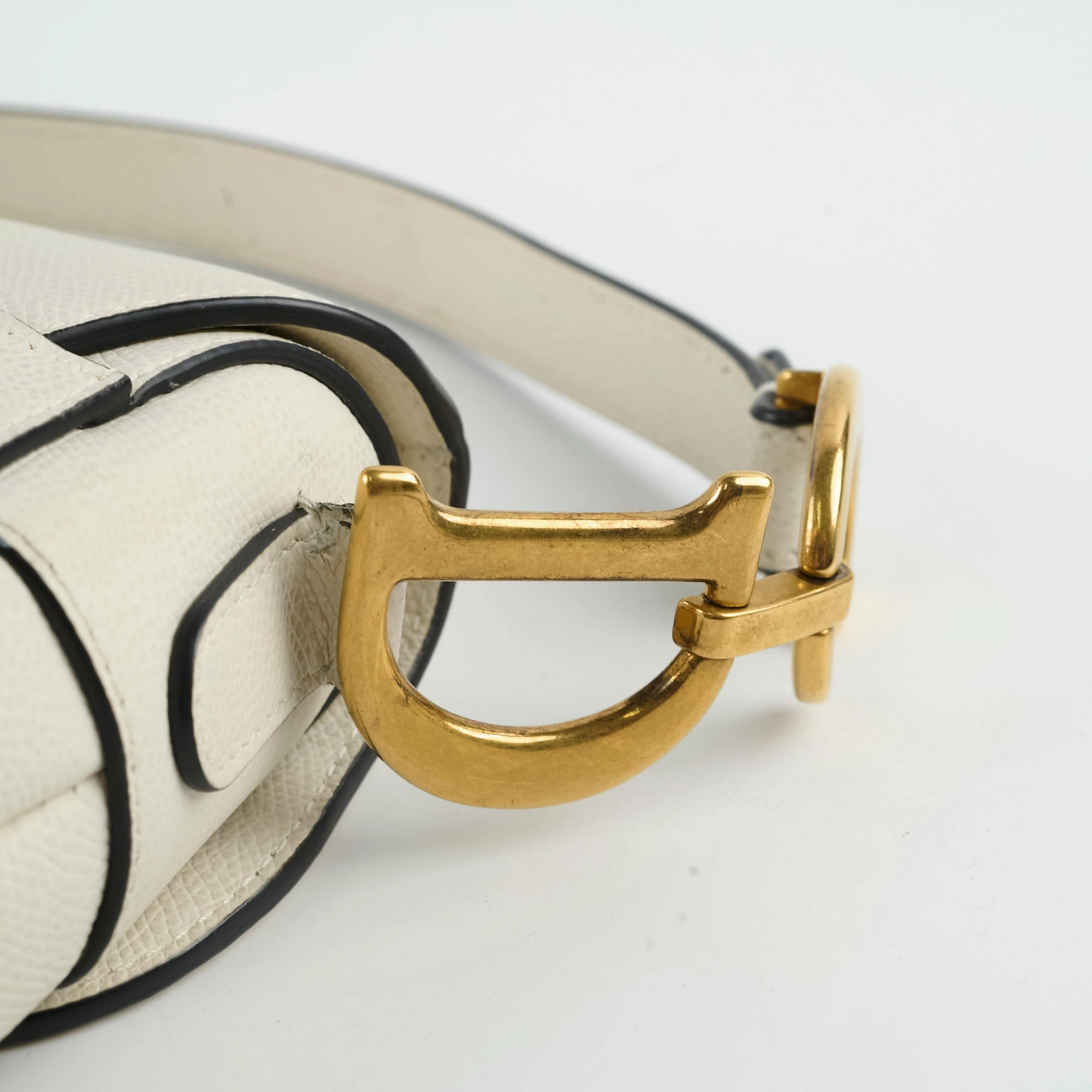 Christian Dior Saddle Bag Ivory