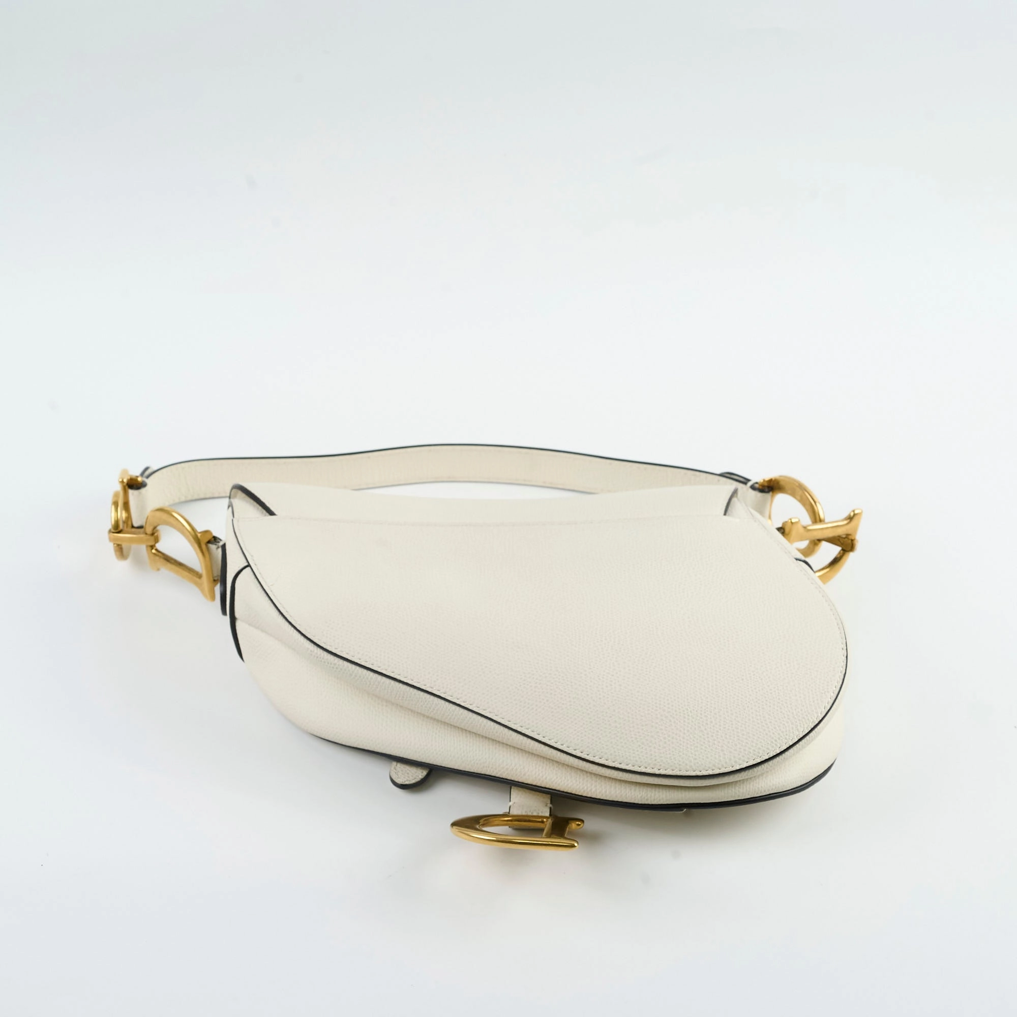 Christian Dior Saddle Bag Ivory