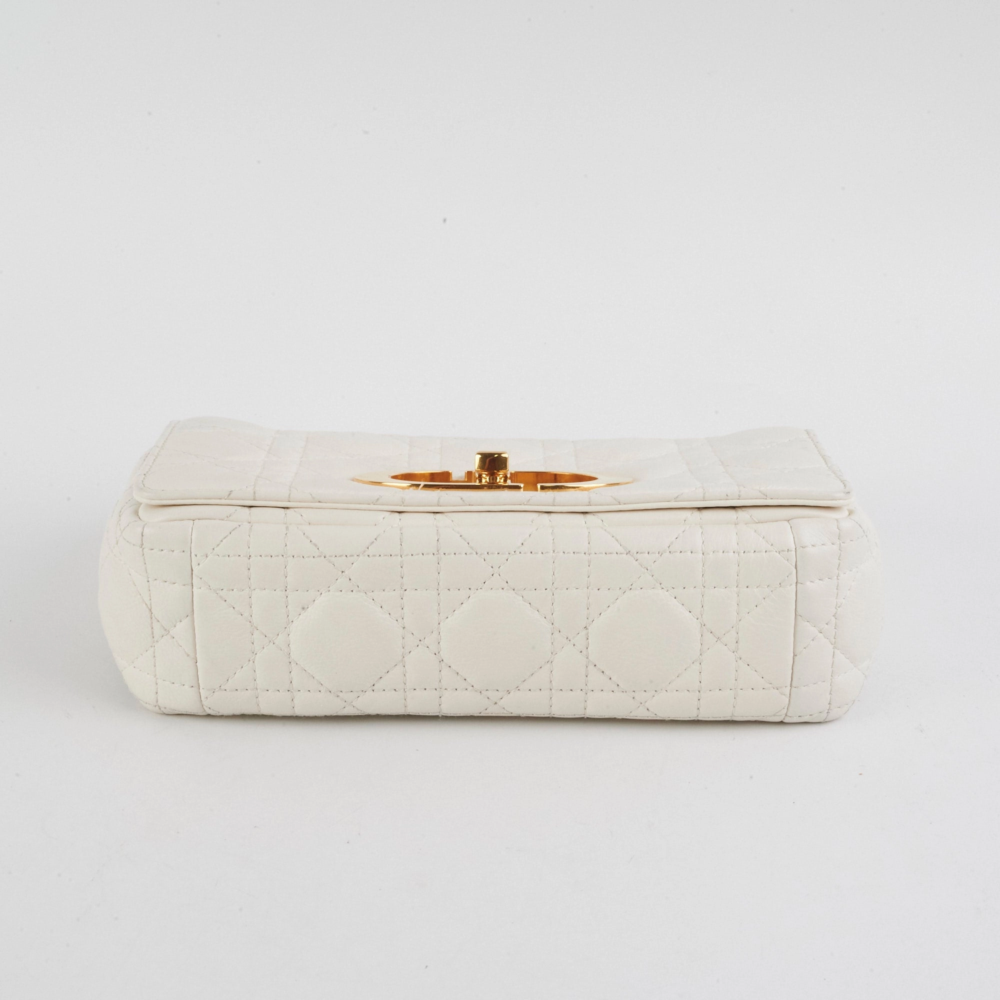 Christian Dior Small Caro Ivory Shoulder Bag