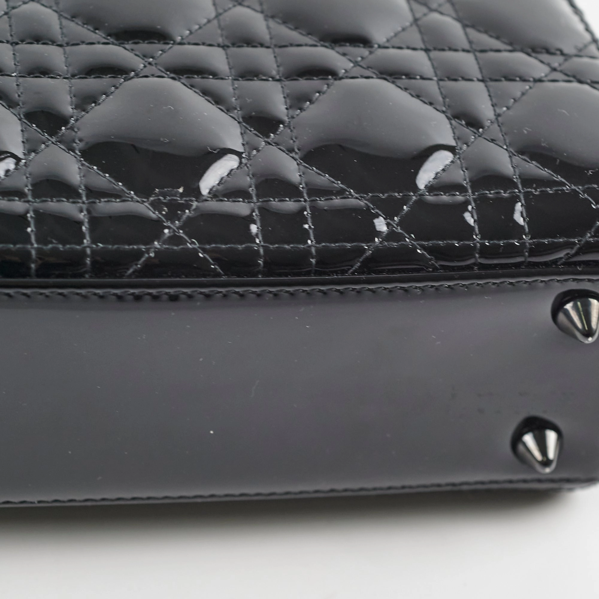 Christian Dior Small Lady Dior Patent Black