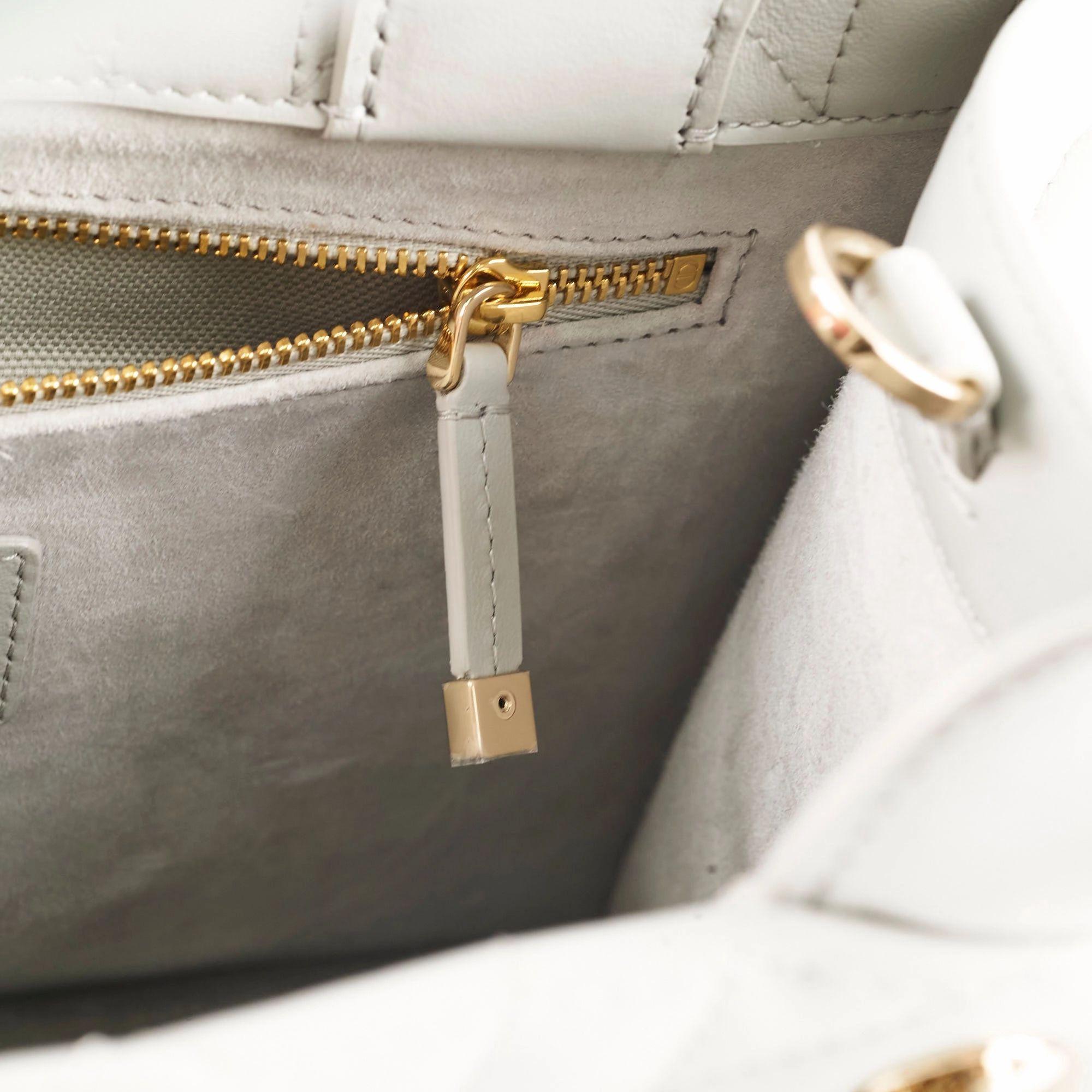 Christian Dior Small Leather Book Tote Grey