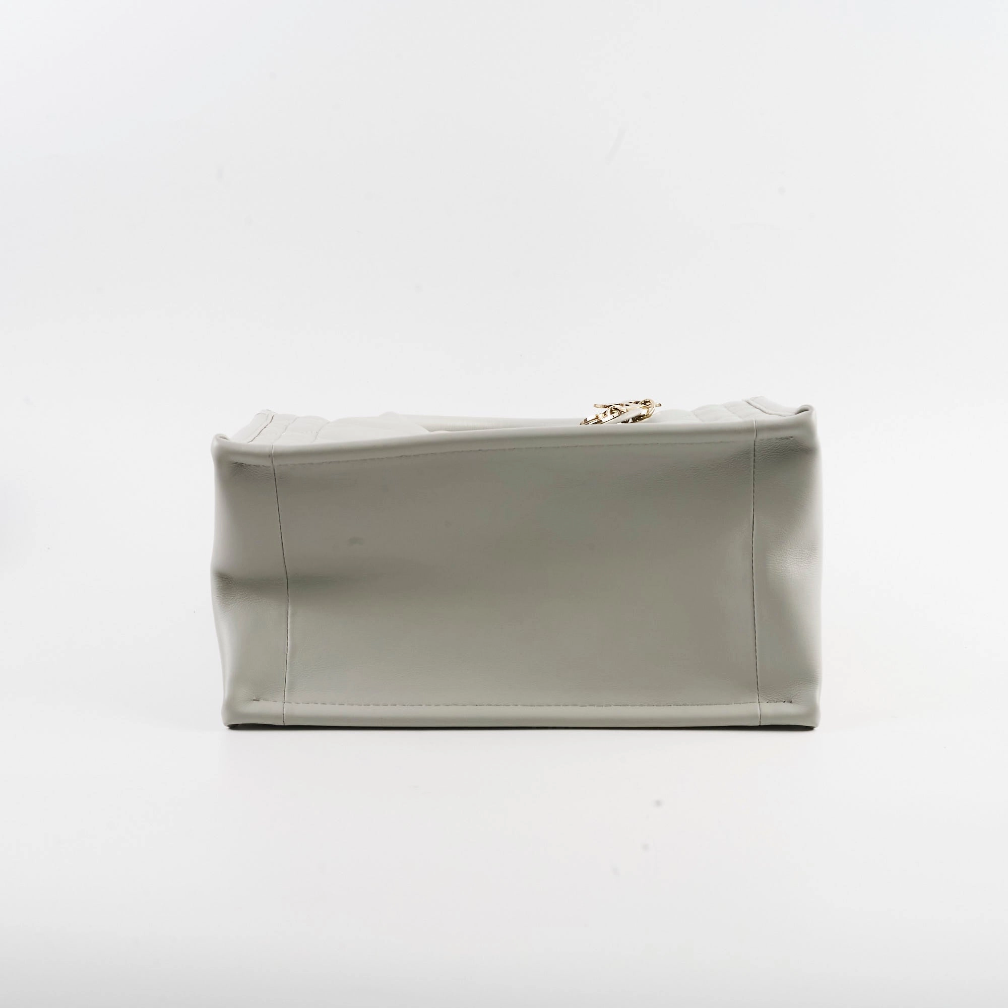 Christian Dior Small Leather Book Tote Grey