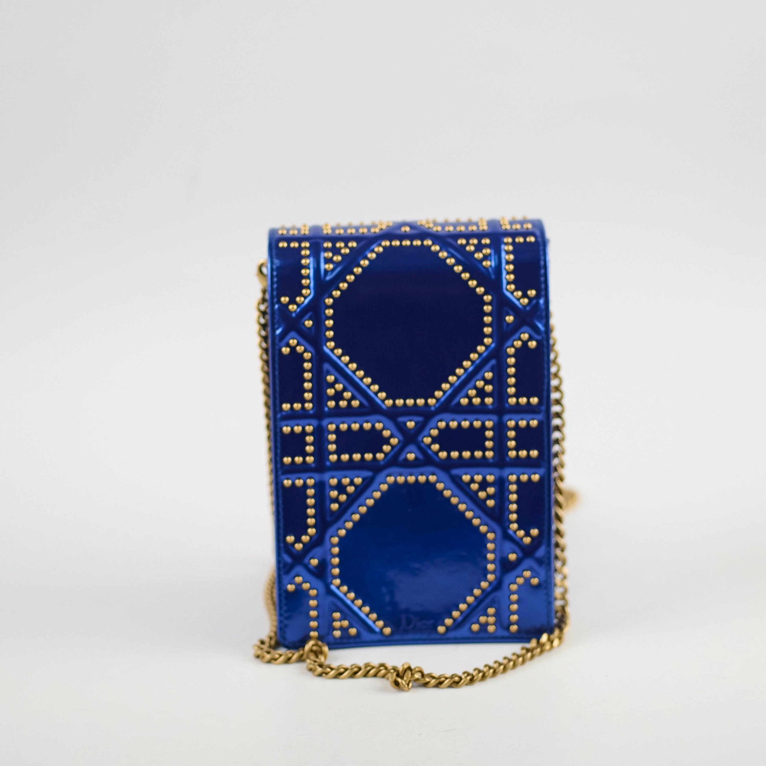 Christian Dior Vertical Diorama Metallic Blue
