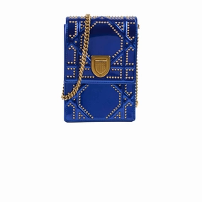Christian Dior Vertical Diorama Metallic Blue