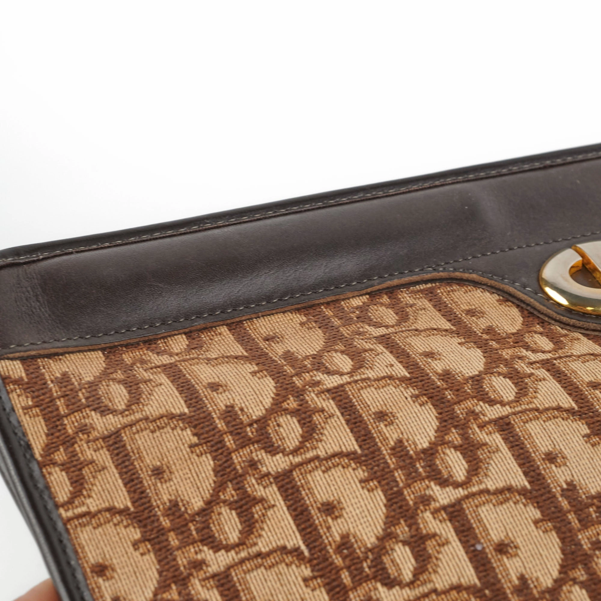 Christian Dior Vintage Brown Clutch