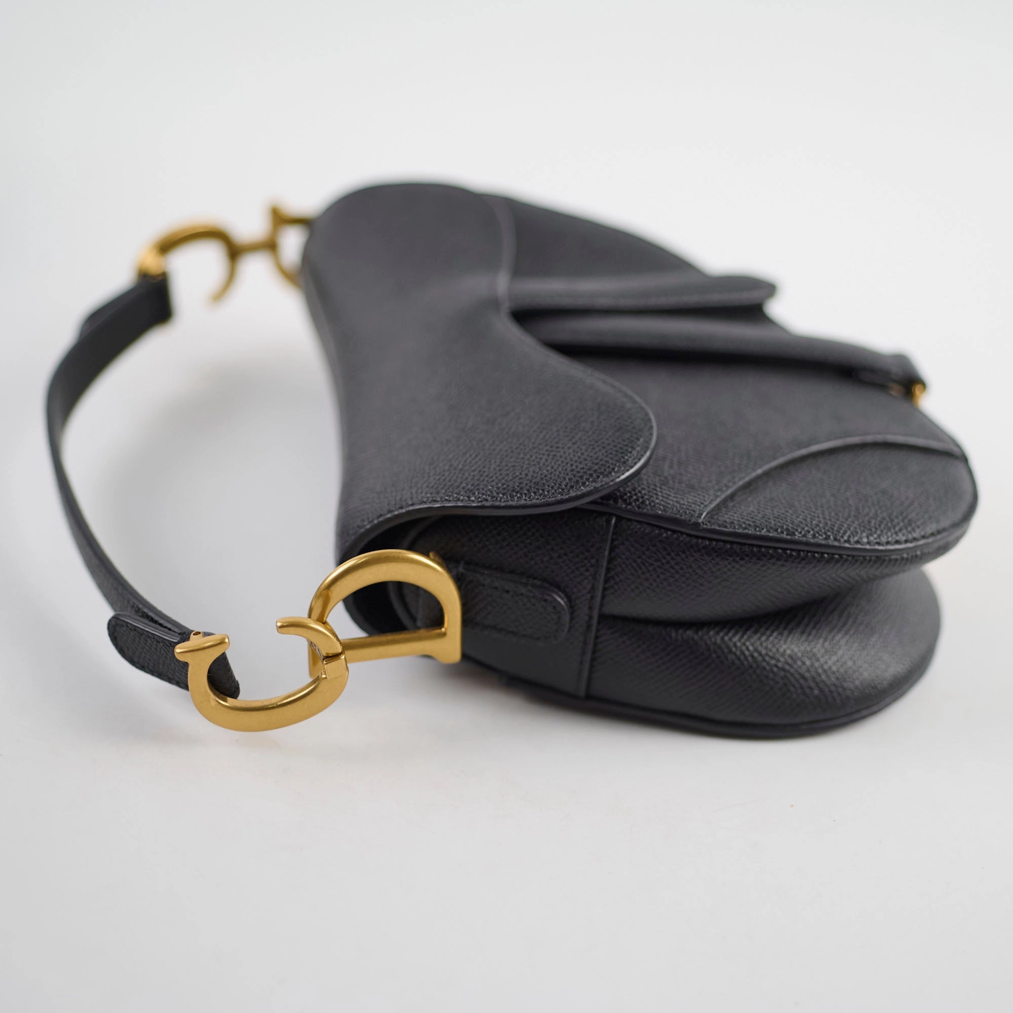 Christina Dior Mini Saddle Bag Black