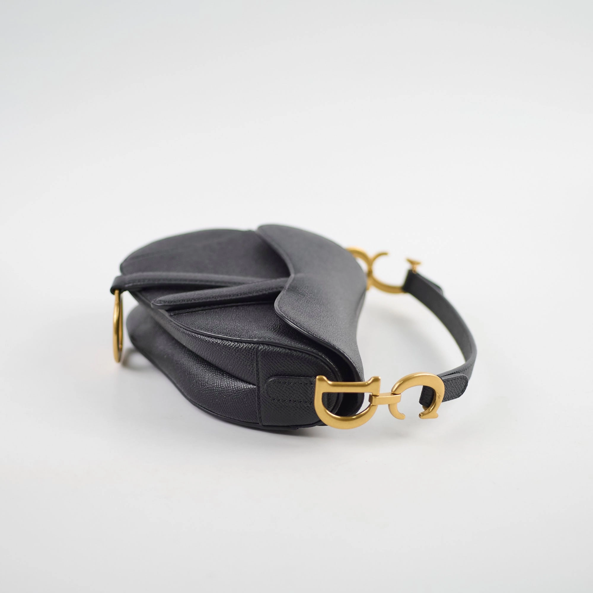Christina Dior Mini Saddle Bag Black