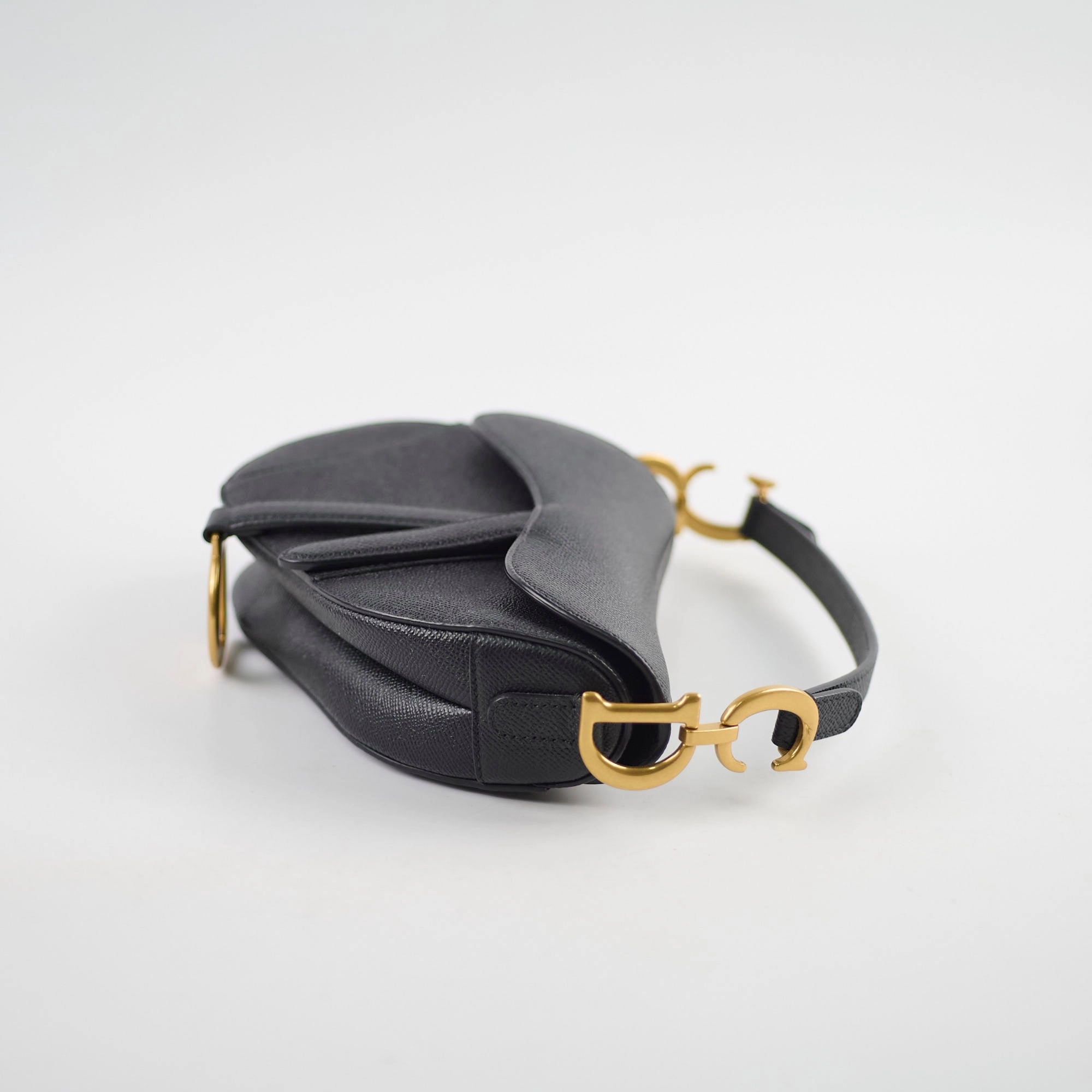 Christina Dior Mini Saddle Bag Black