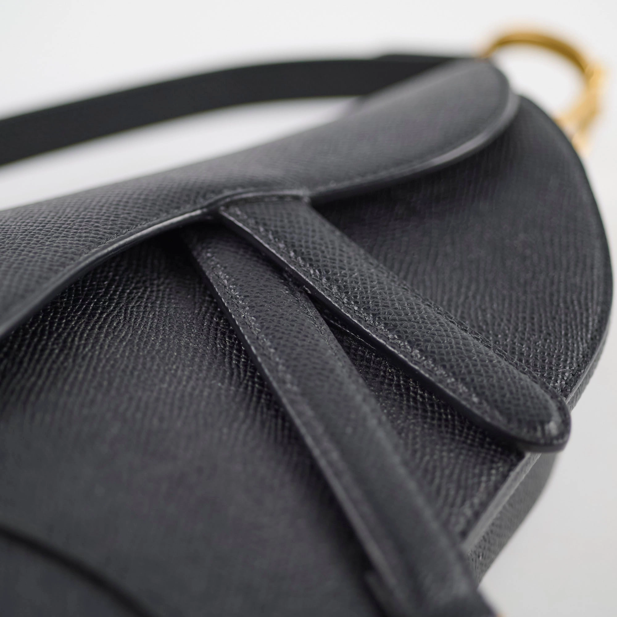 Christina Dior Mini Saddle Bag Black