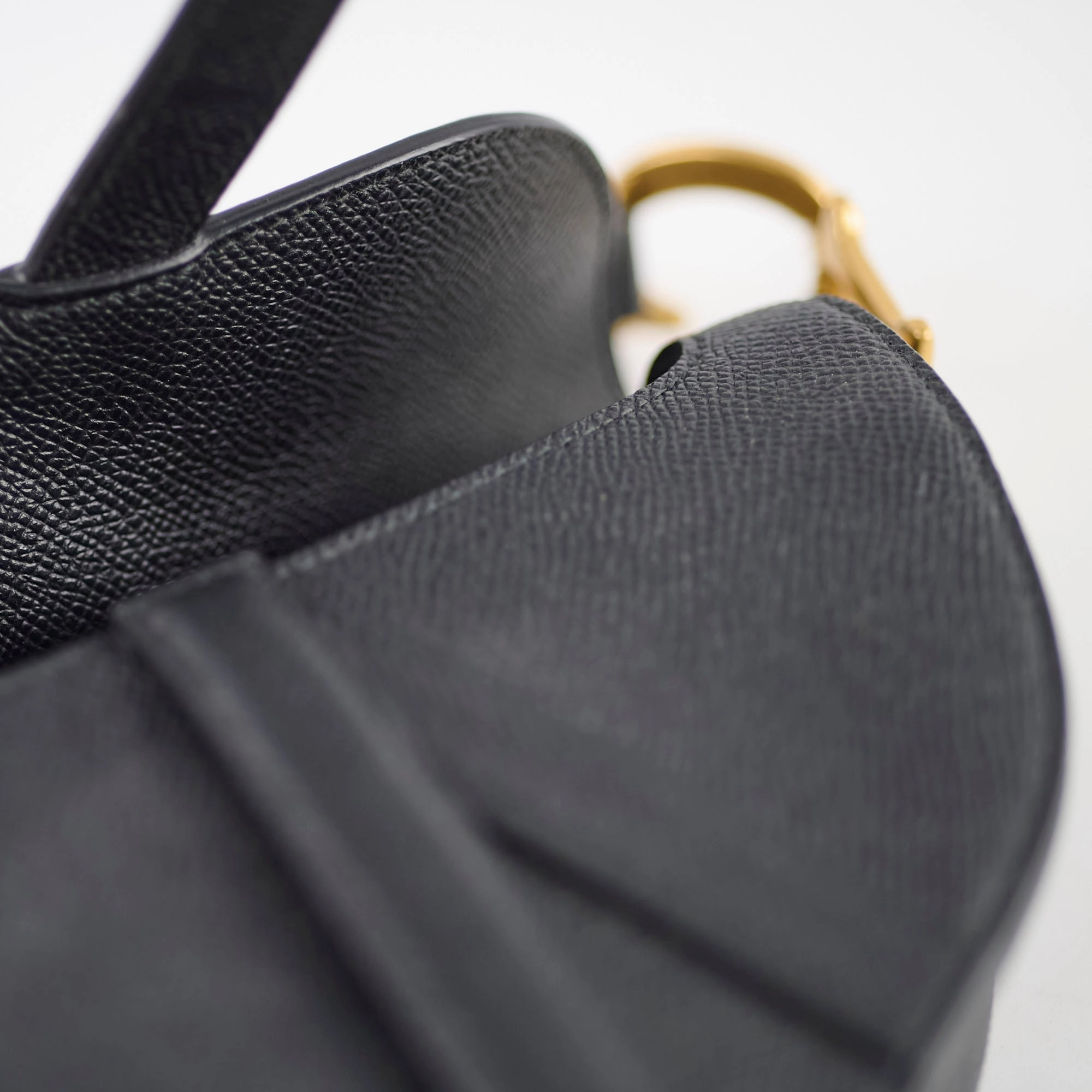 Christina Dior Mini Saddle Bag Black