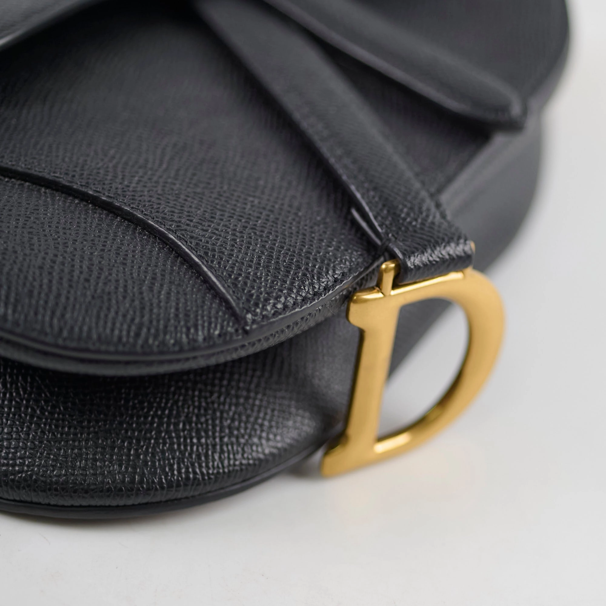 Christina Dior Mini Saddle Bag Black