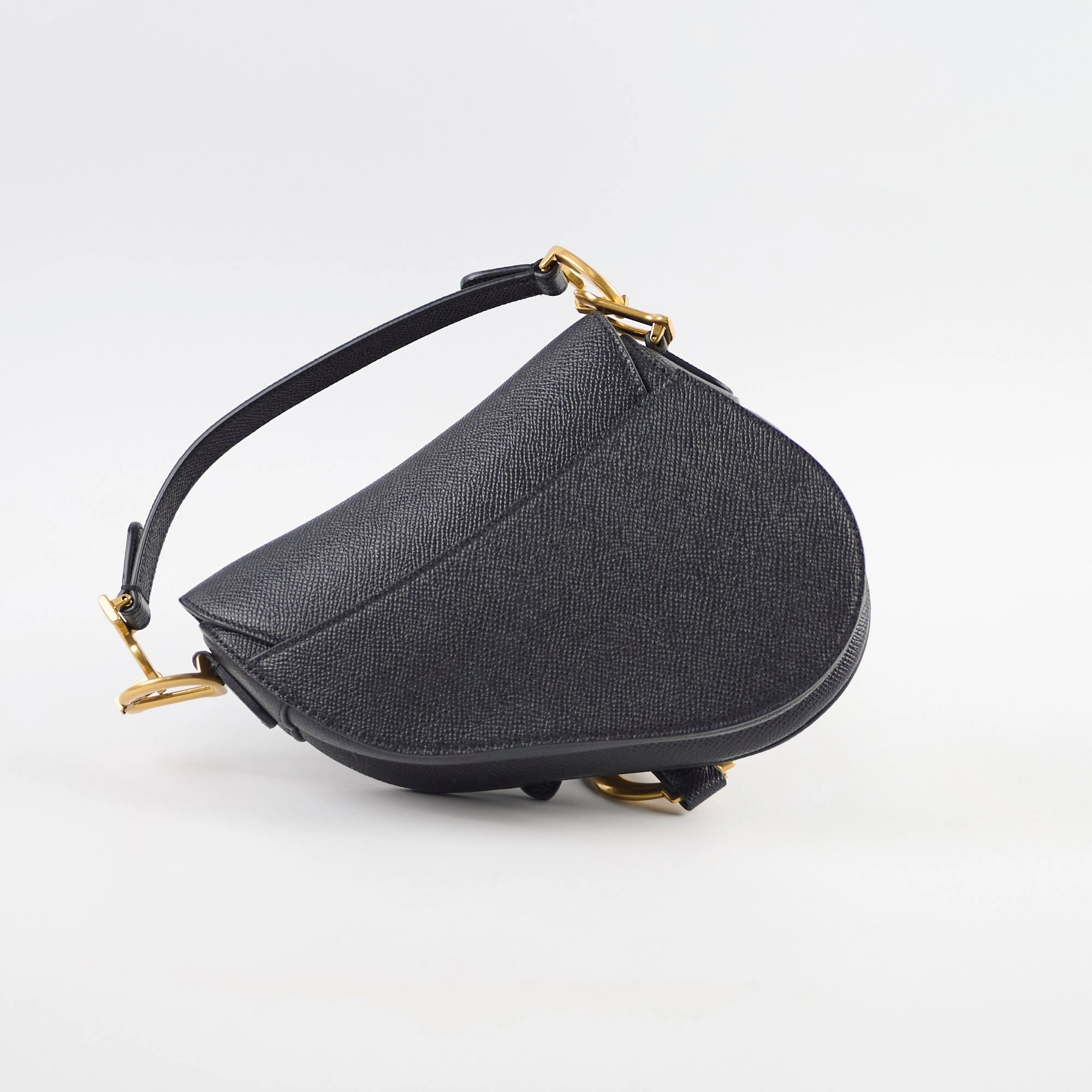Christina Dior Mini Saddle Bag Black