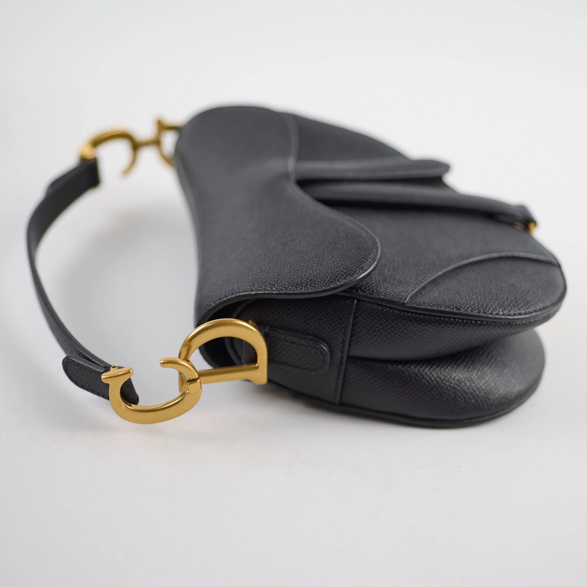 Christina Dior Mini Saddle Bag Black