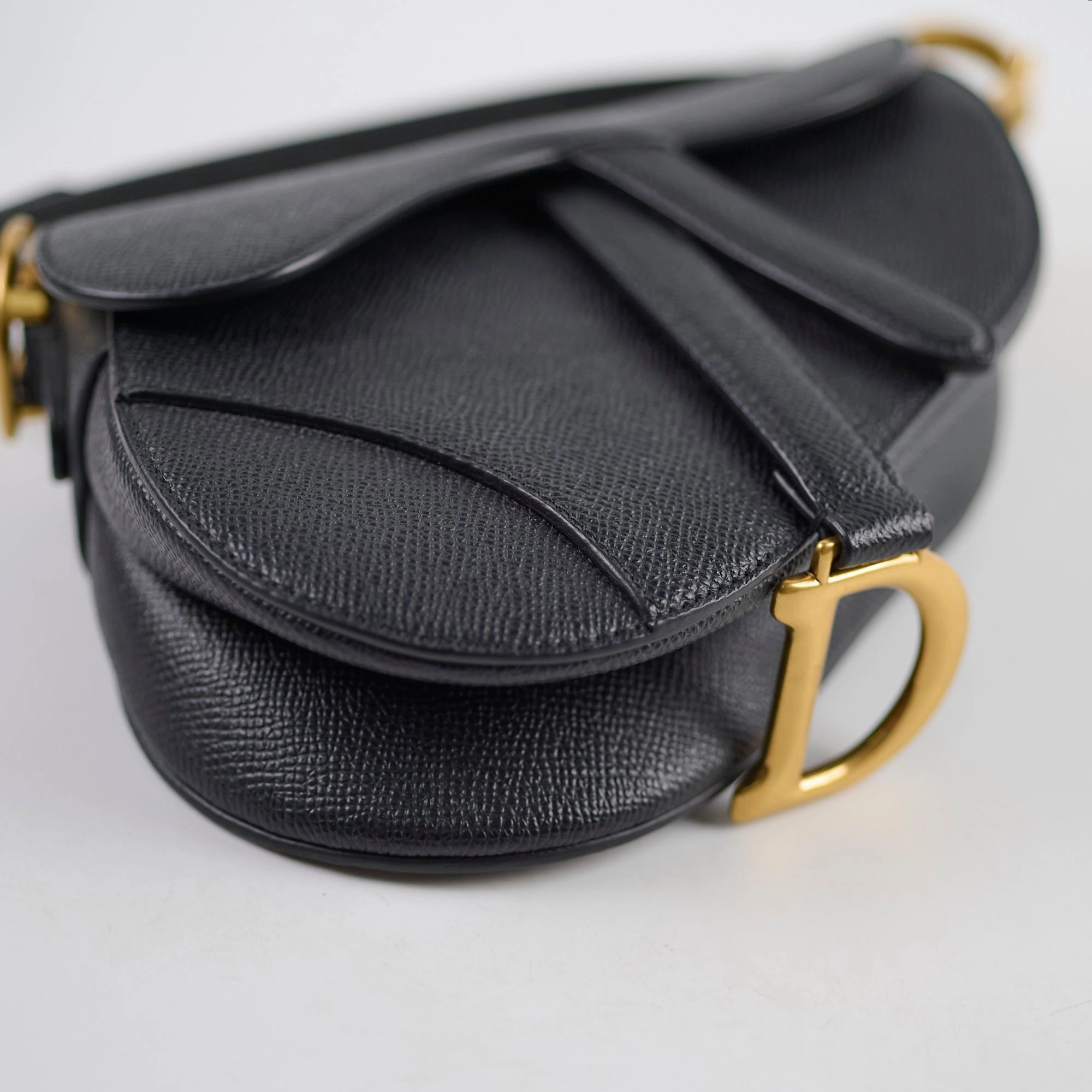Christina Dior Mini Saddle Bag Black
