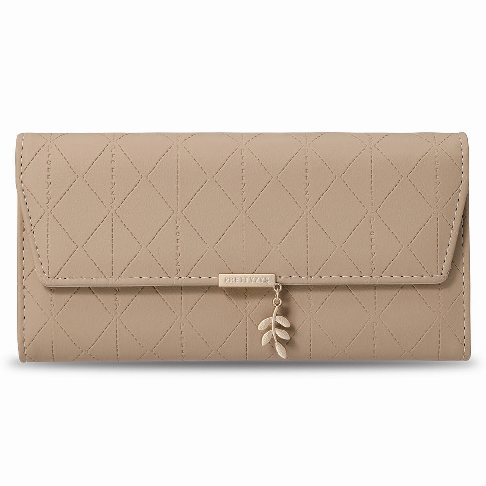 Clutch bag leaf pendant wallet