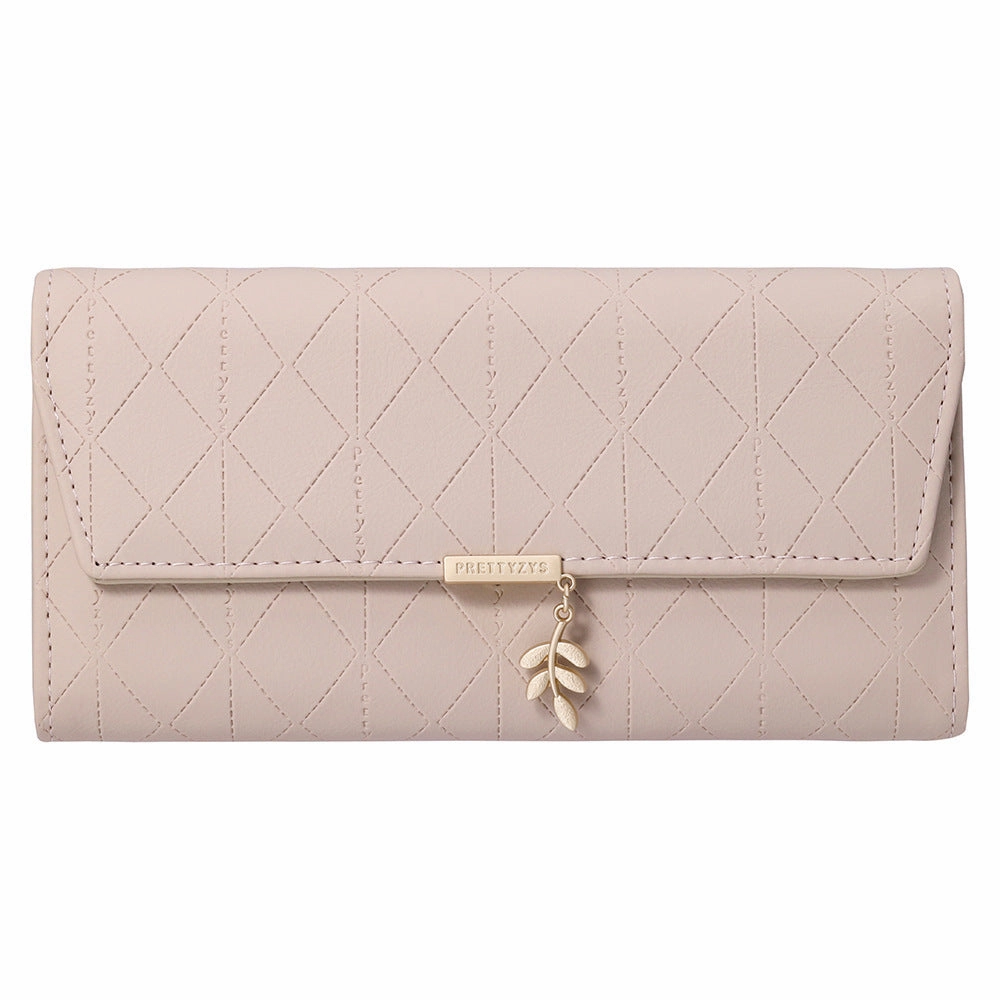 Clutch bag leaf pendant wallet