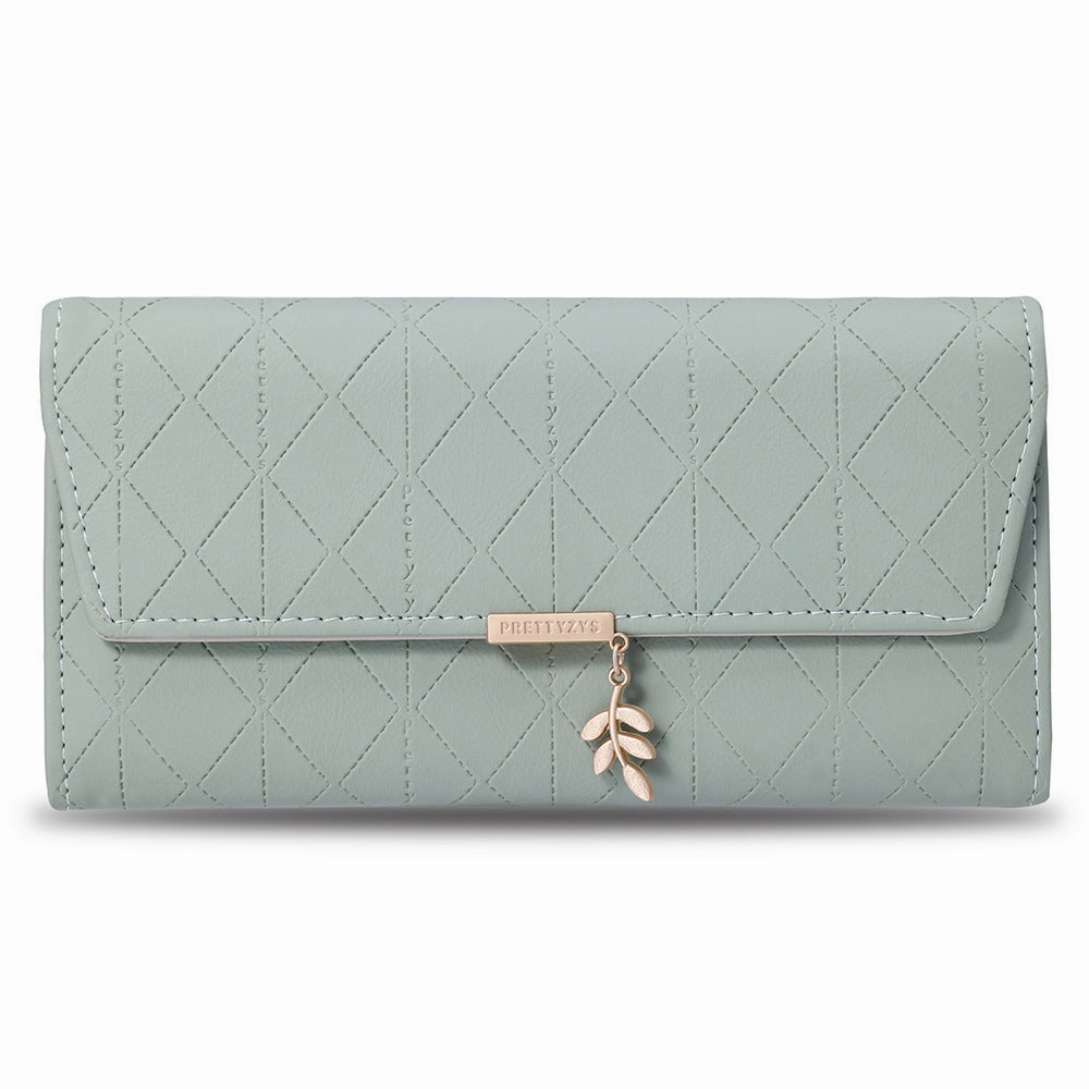 Clutch bag leaf pendant wallet
