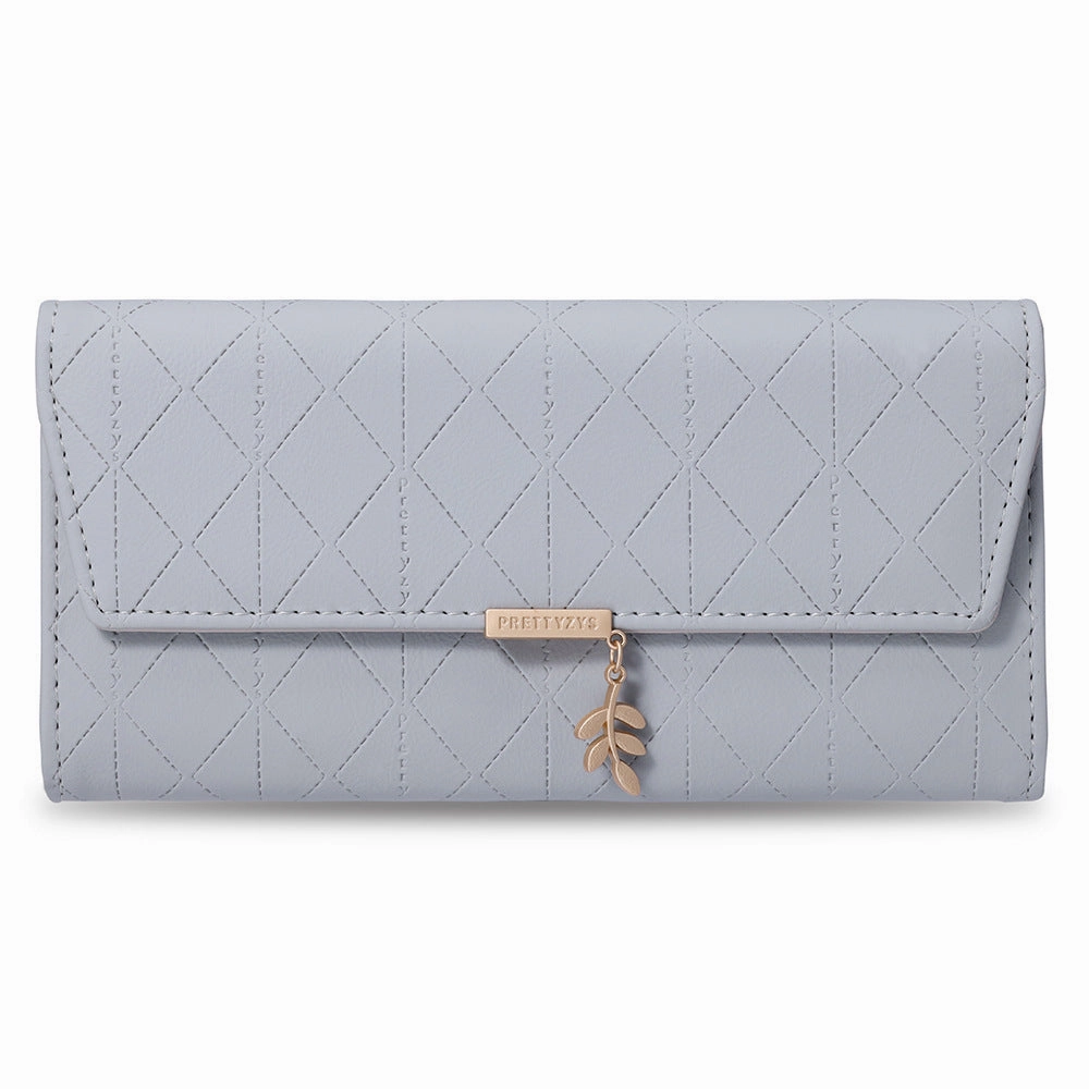 Clutch bag leaf pendant wallet