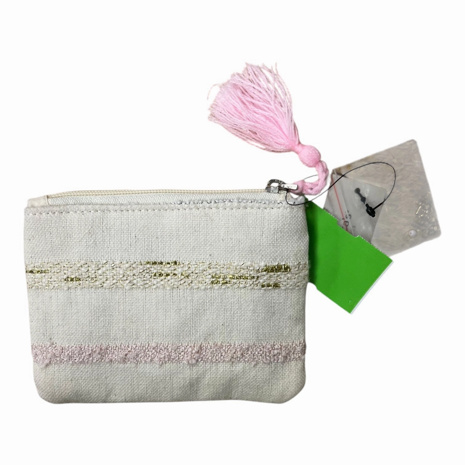 Clutch By FrancescaS In Cream & Orange, Size:Small