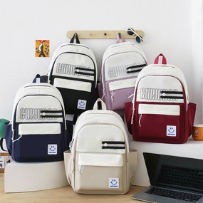 College student backpack large capacity 4 piece backpack