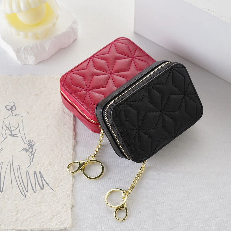 Color ribbon mirror makeup storage port red envelope