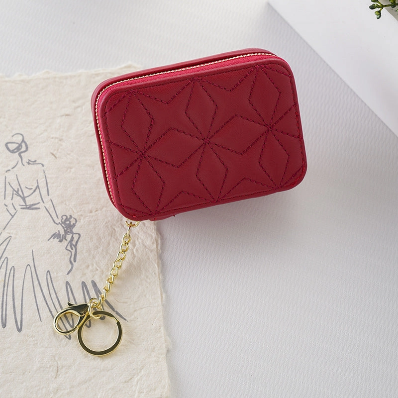 Color ribbon mirror makeup storage port red envelope