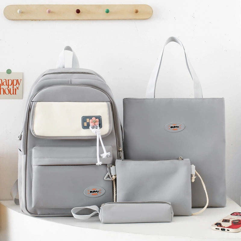 Contrast color versatile learning bag, backpack