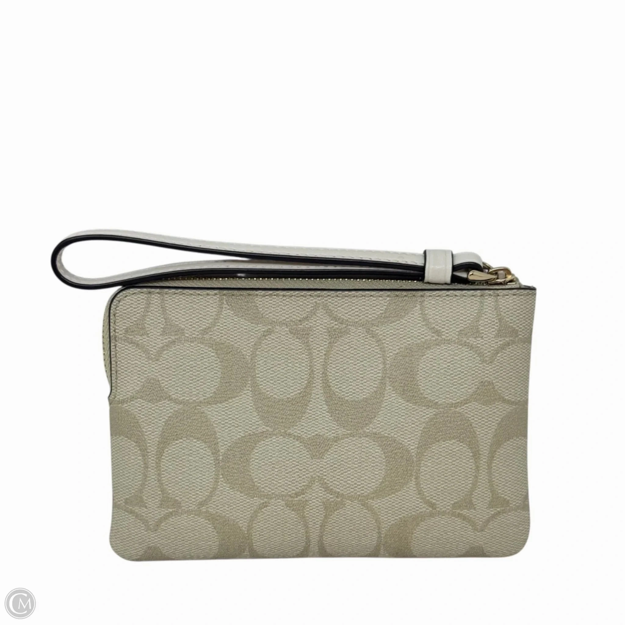 Corner Zip Wristlet In Signature Canvas With Heart Print Designer By Coach, Size: Medium