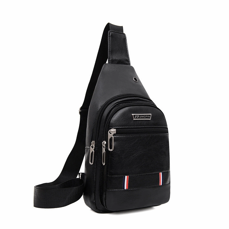 Crossbody bag outdoor pu breast bag