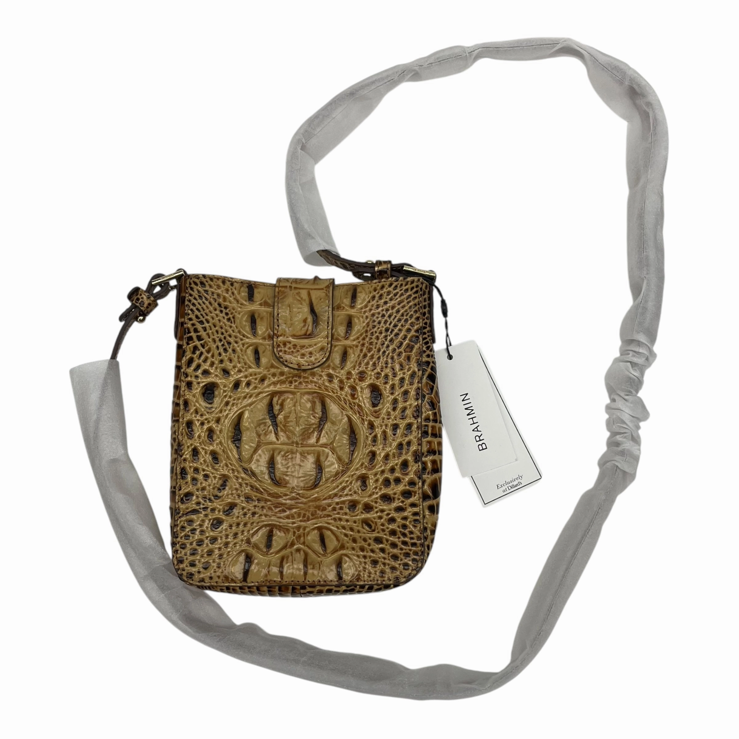 Crossbody Designer By Brahmin In Brown, Size:Small