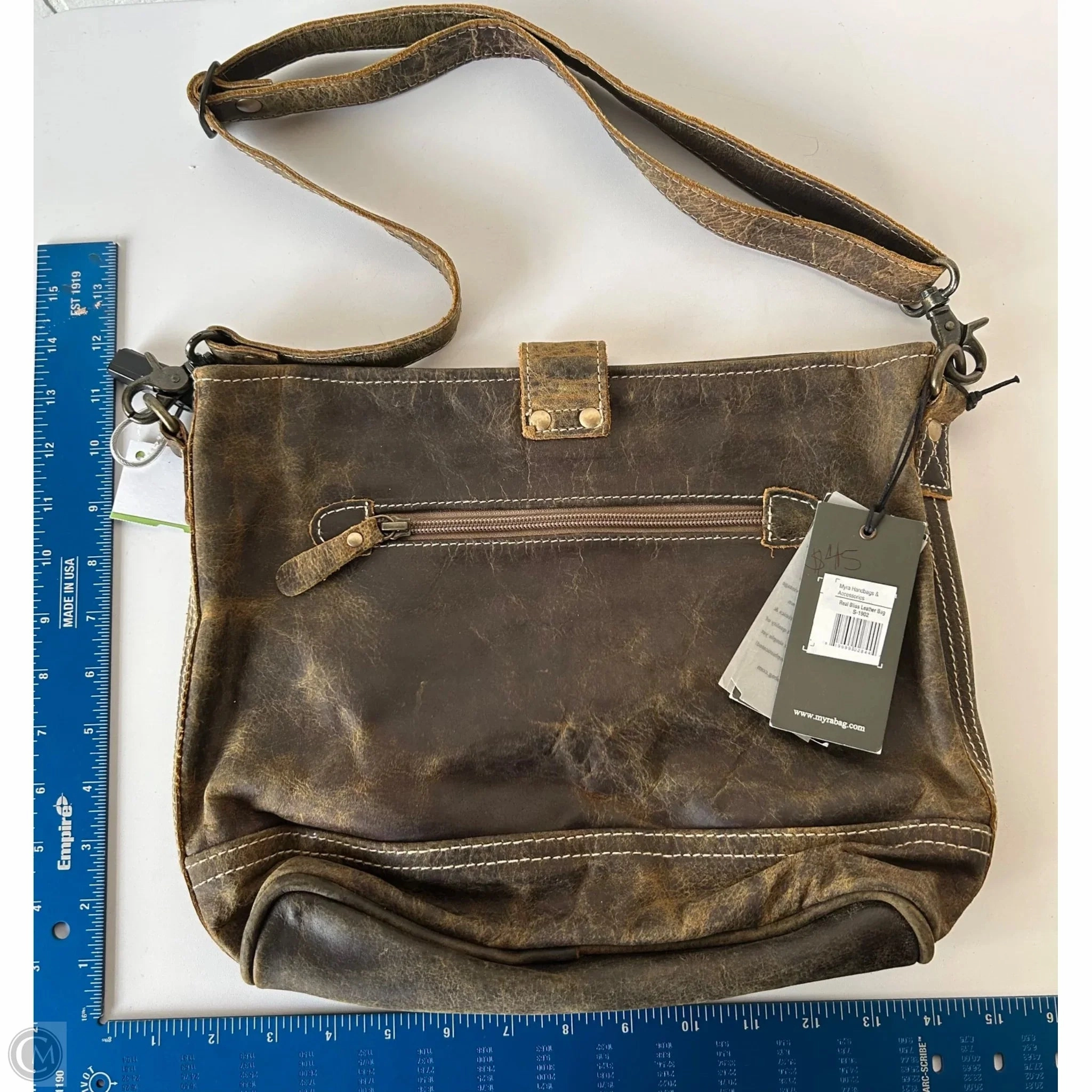 Crossbody Leather By Myra, Size: Medium