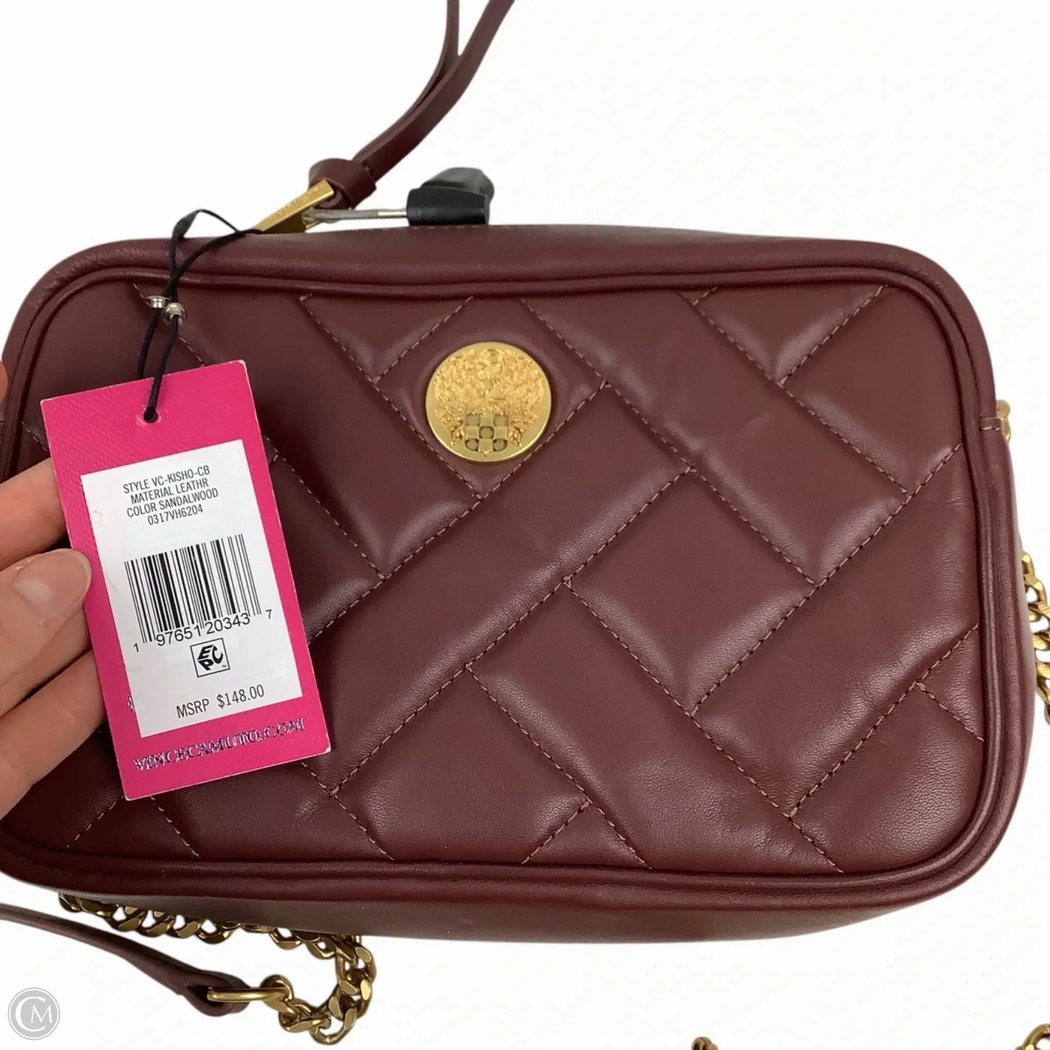 Crossbody Leather By Vince Camuto, Size: Medium