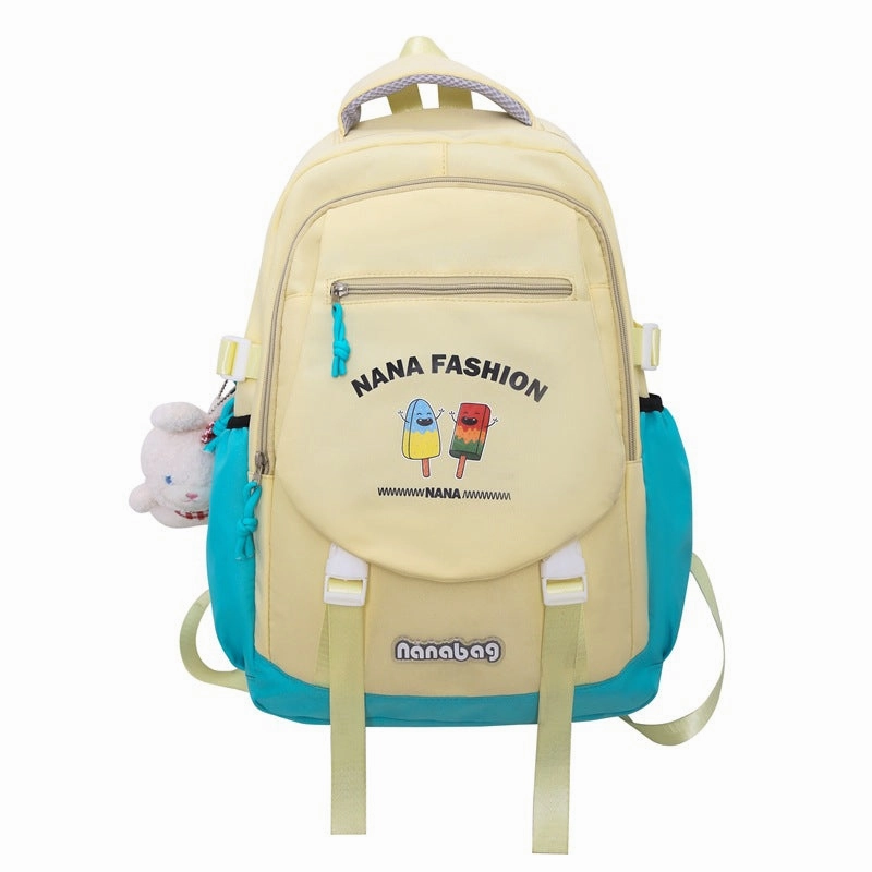 Cute contrast color fashion backpack with large capacity