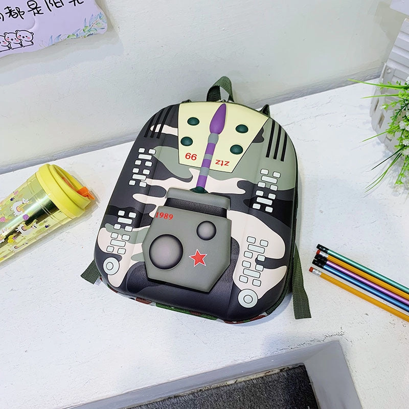 Cute multi-color eggshell school bag