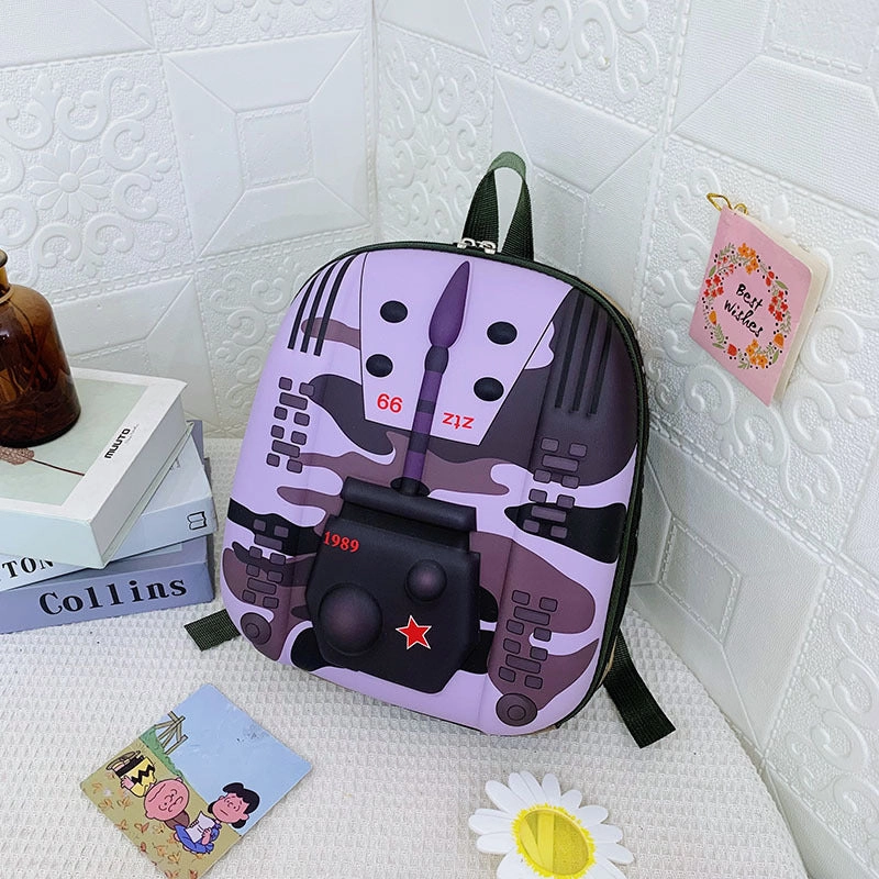 Cute multi-color eggshell school bag