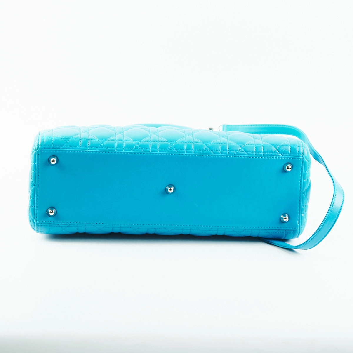 Dior Large Lady Dior Turquoise Cannage Lambskin