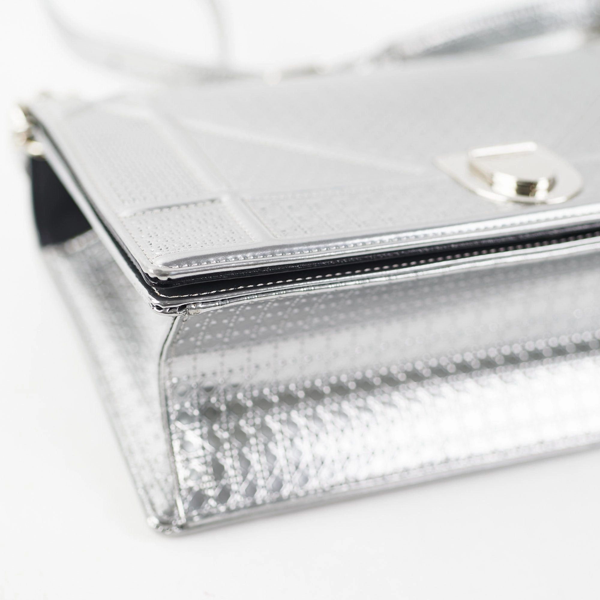 Dior Medium Diorama Metallic Silver