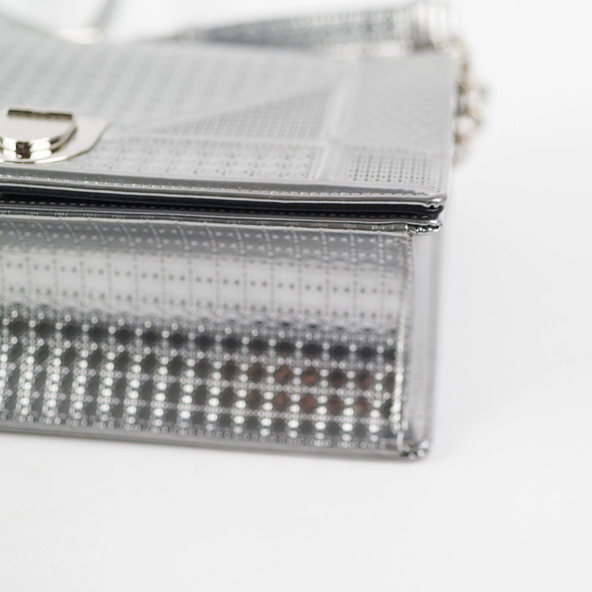 Dior Medium Diorama Metallic Silver