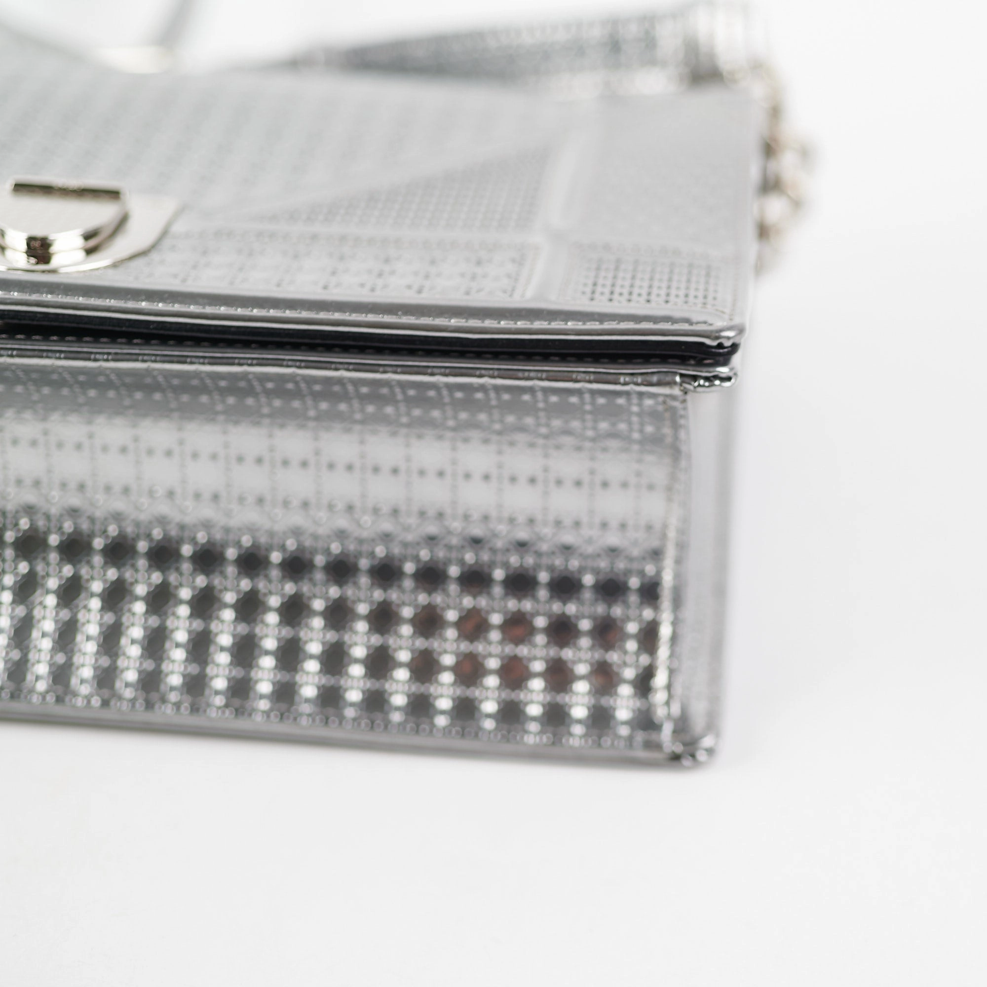 Dior Medium Diorama Metallic Silver