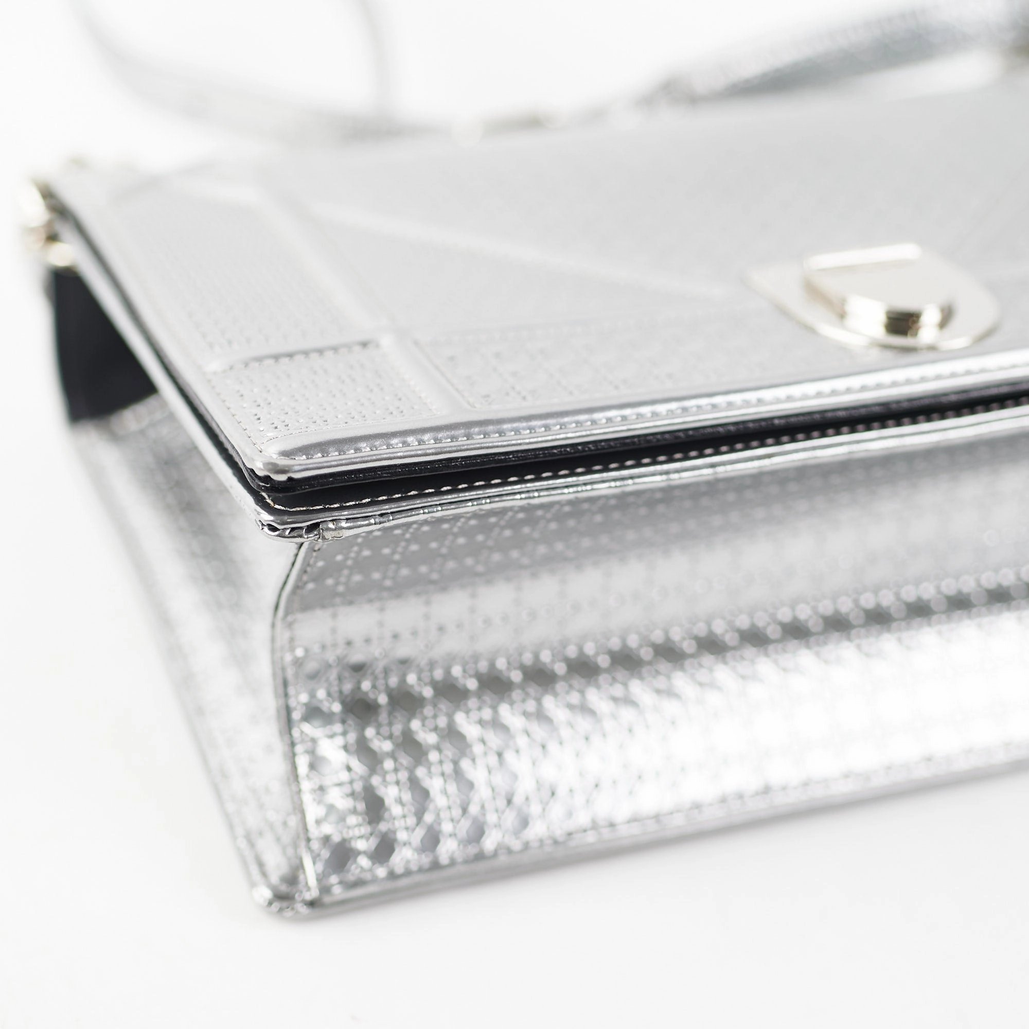 Dior Medium Diorama Metallic Silver