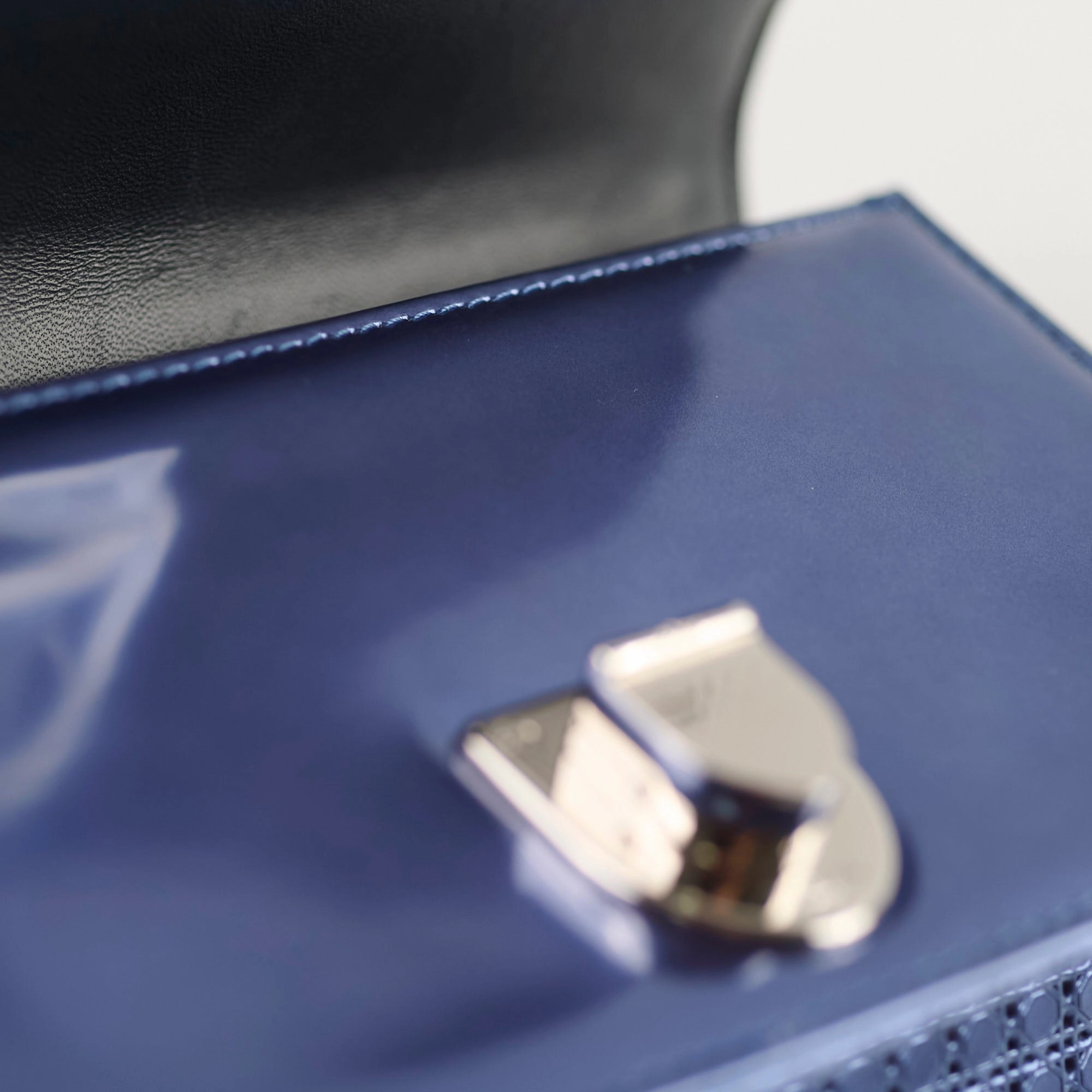 Dior Mini Diorama Blue Metallic
