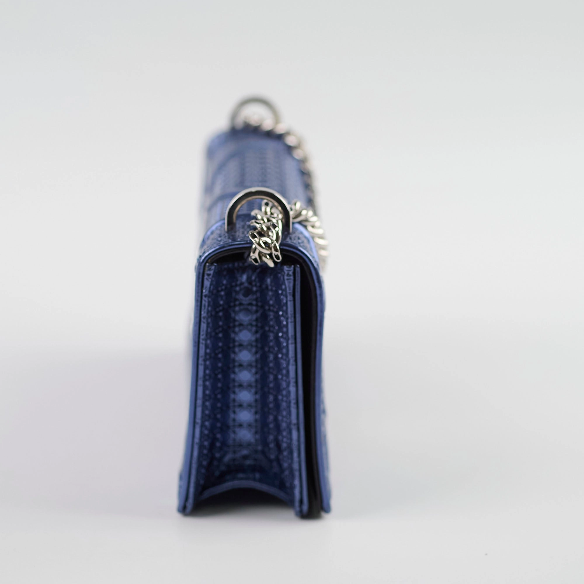 Dior Mini Diorama Blue Metallic