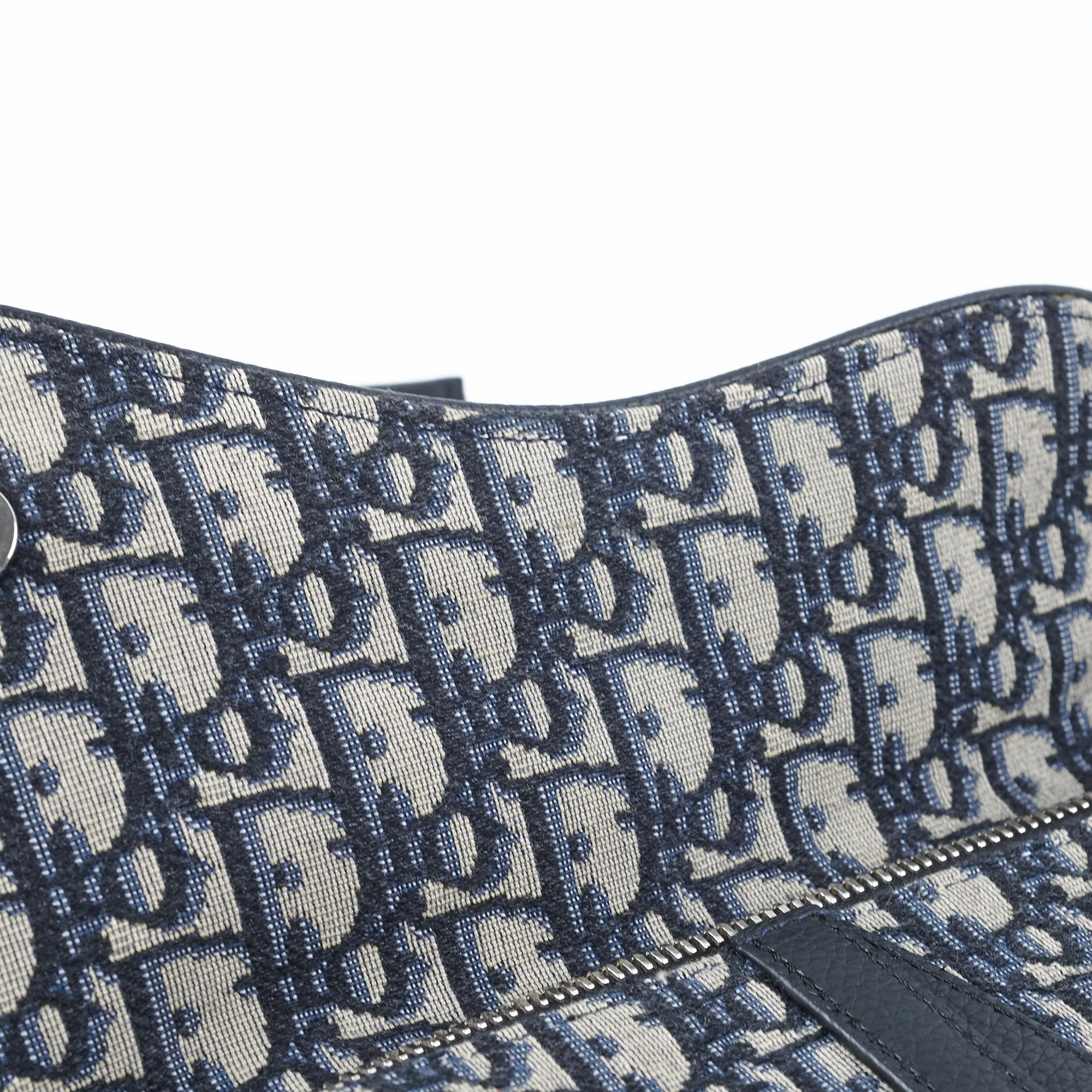Dior Saddle Bag Beige and Black Oblique Jacquard